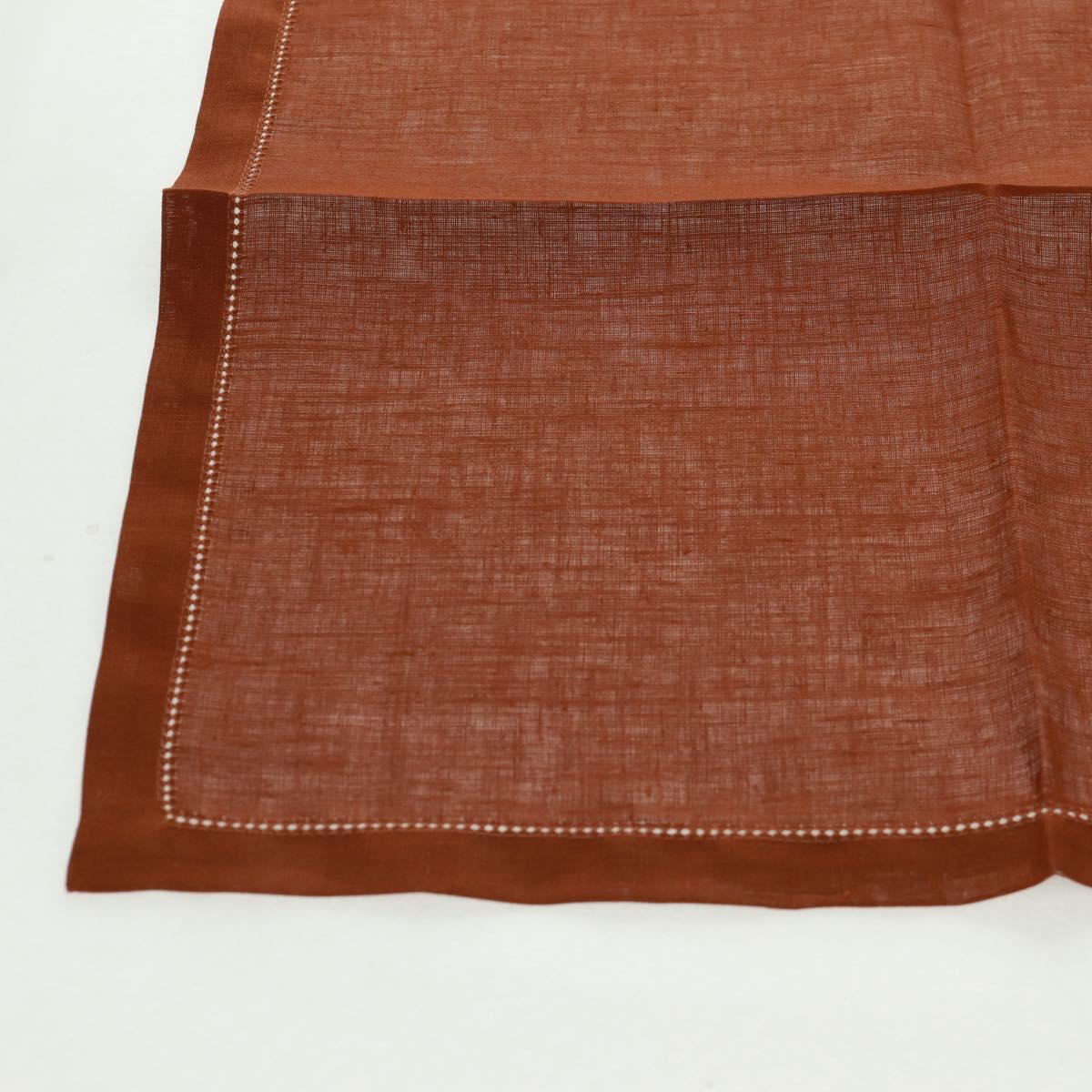 HERMES Place Mat Canvas Brown Auth 165512M