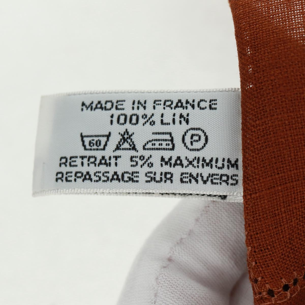 HERMES Place Mat Canvas Brown Auth 165512M
