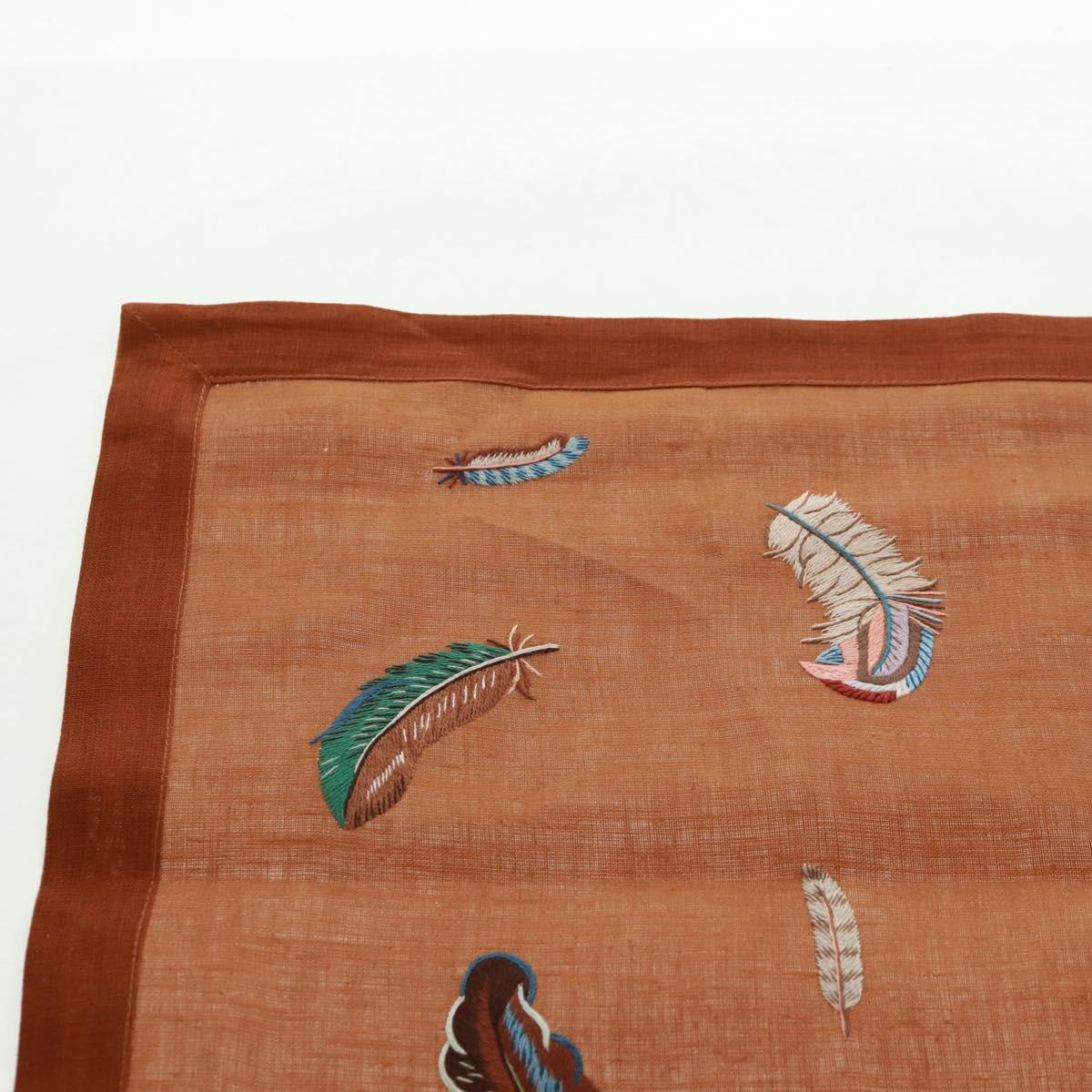 HERMES Place Mat Canvas Brown Auth 165512M