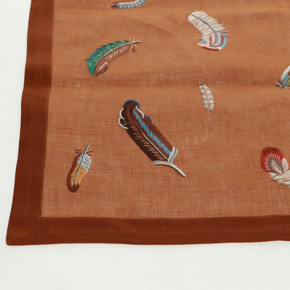 HERMES Place Mat Canvas Brown Auth 165512M