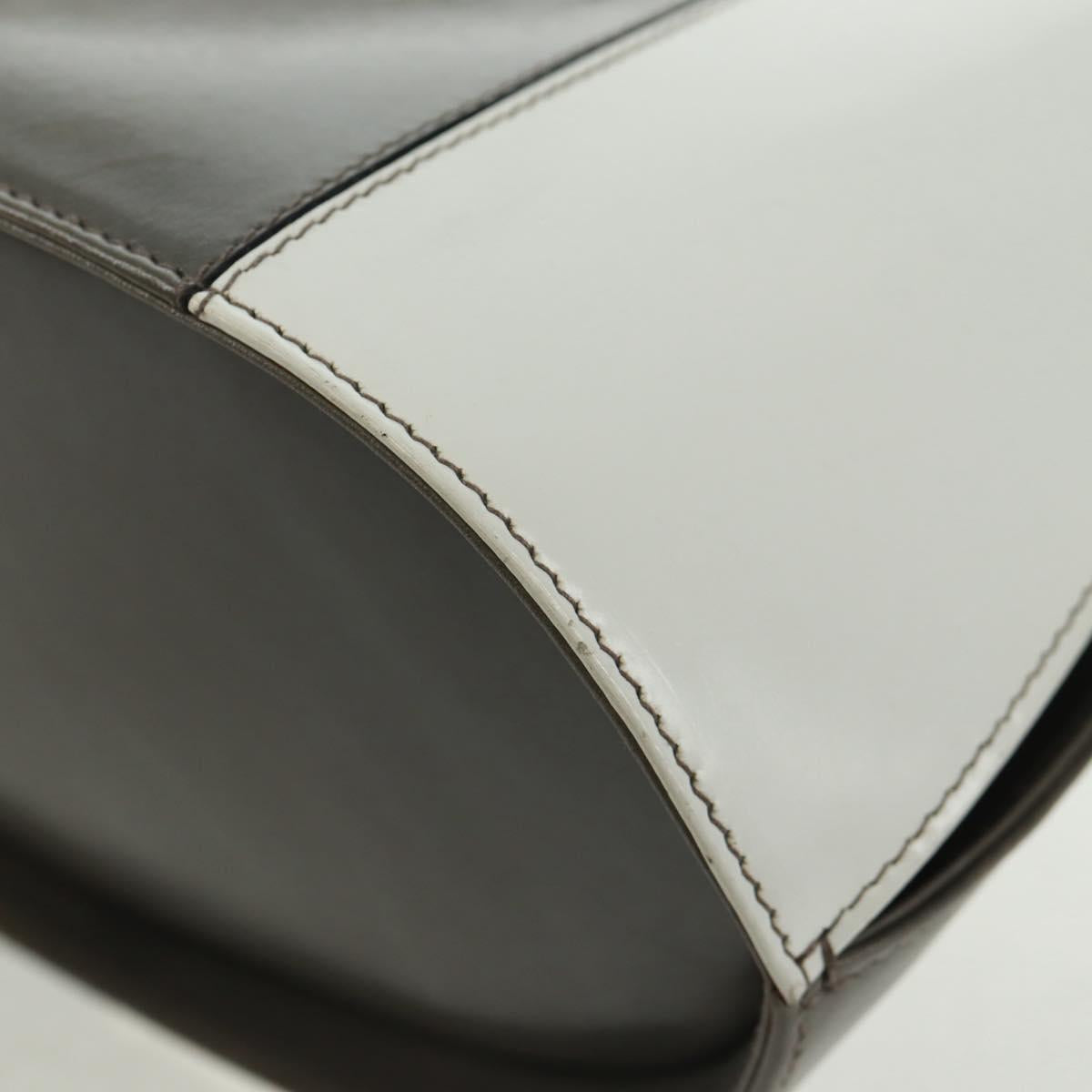 Salvatore Ferragamo Shoulder Bag Leather Gray Gold Auth 165516V