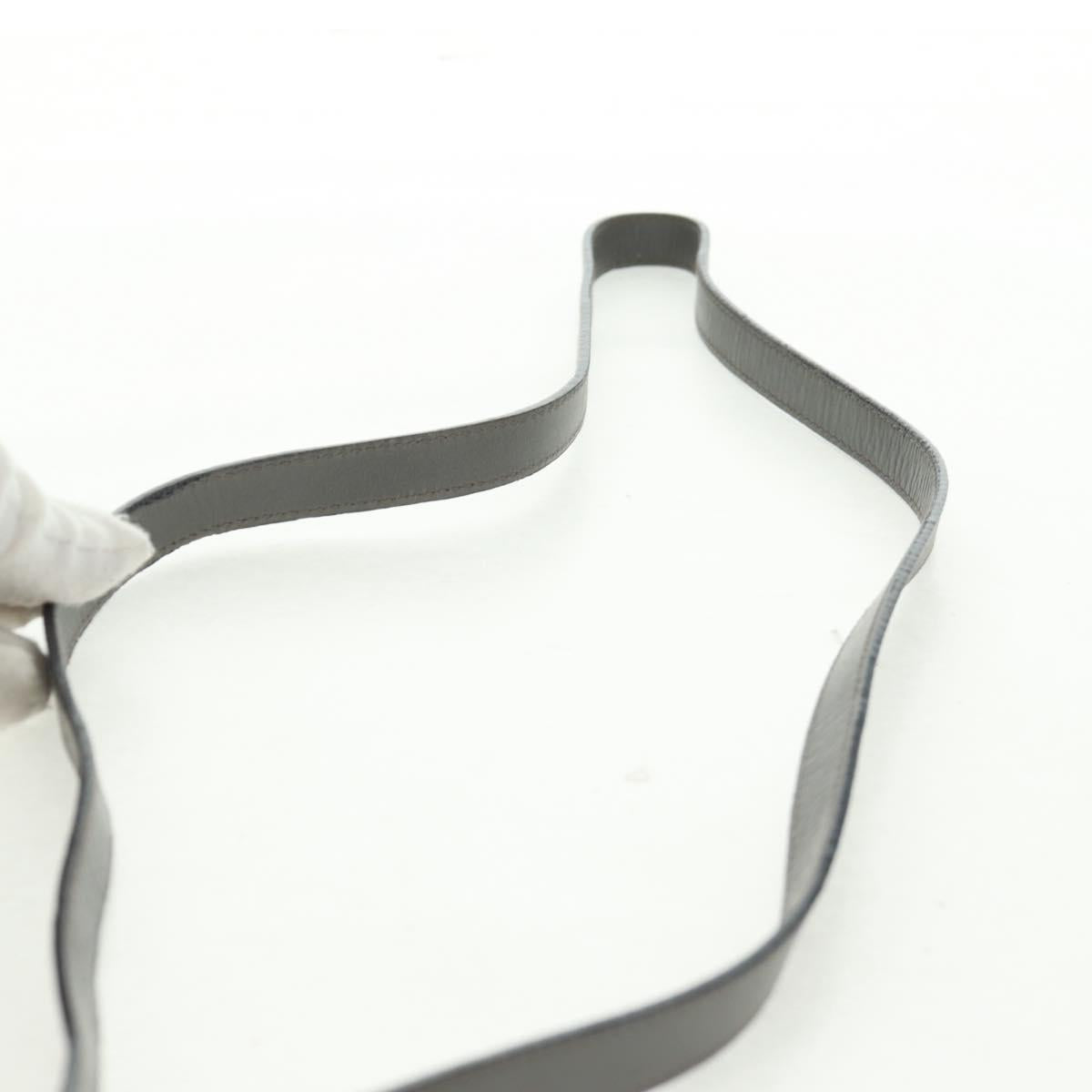 Salvatore Ferragamo Shoulder Bag Leather Gray Gold Auth 165516V