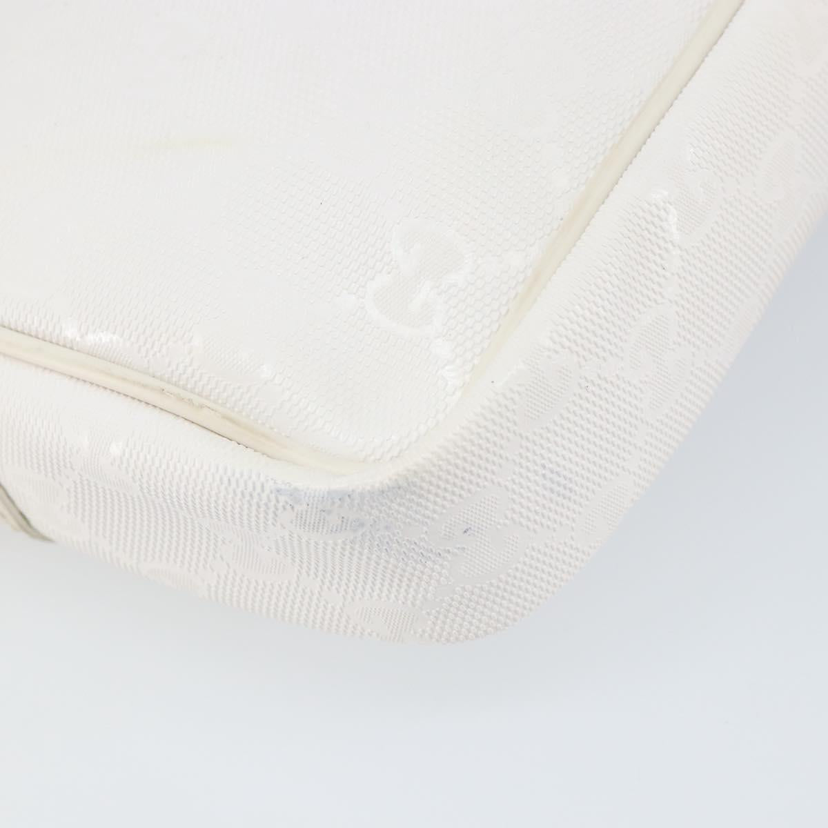 GUCCI GG Implementation Shoulder Bag White 201447 Auth 165541