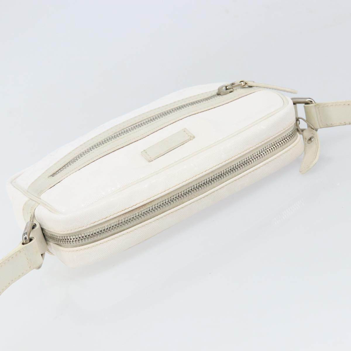 GUCCI GG Implementation Shoulder Bag White 201447 Auth 165541