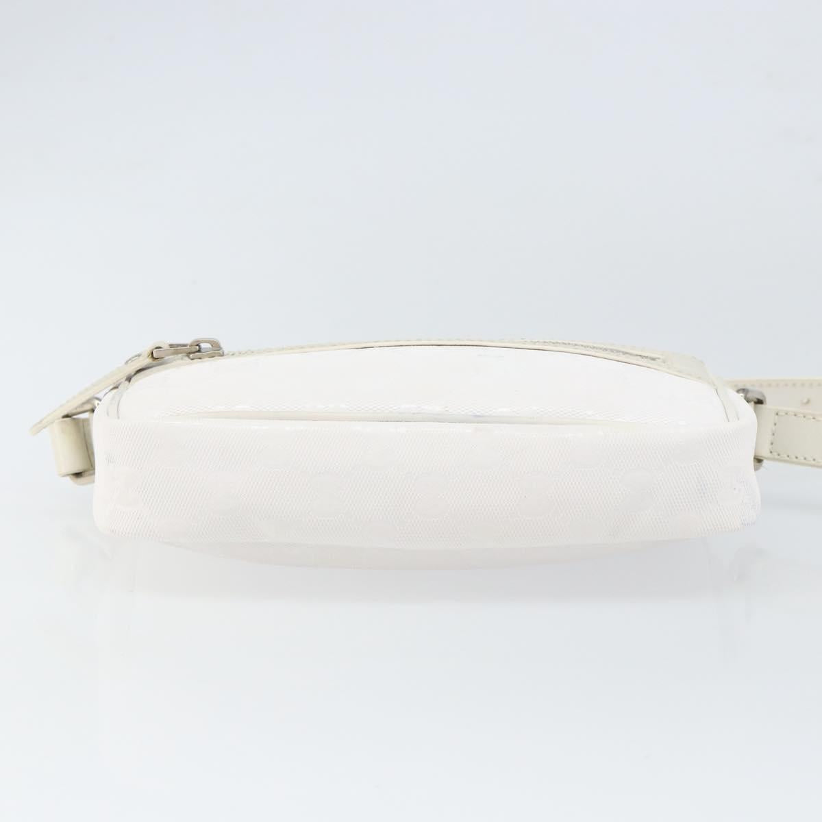 GUCCI GG Implementation Shoulder Bag White 201447 Auth 165541