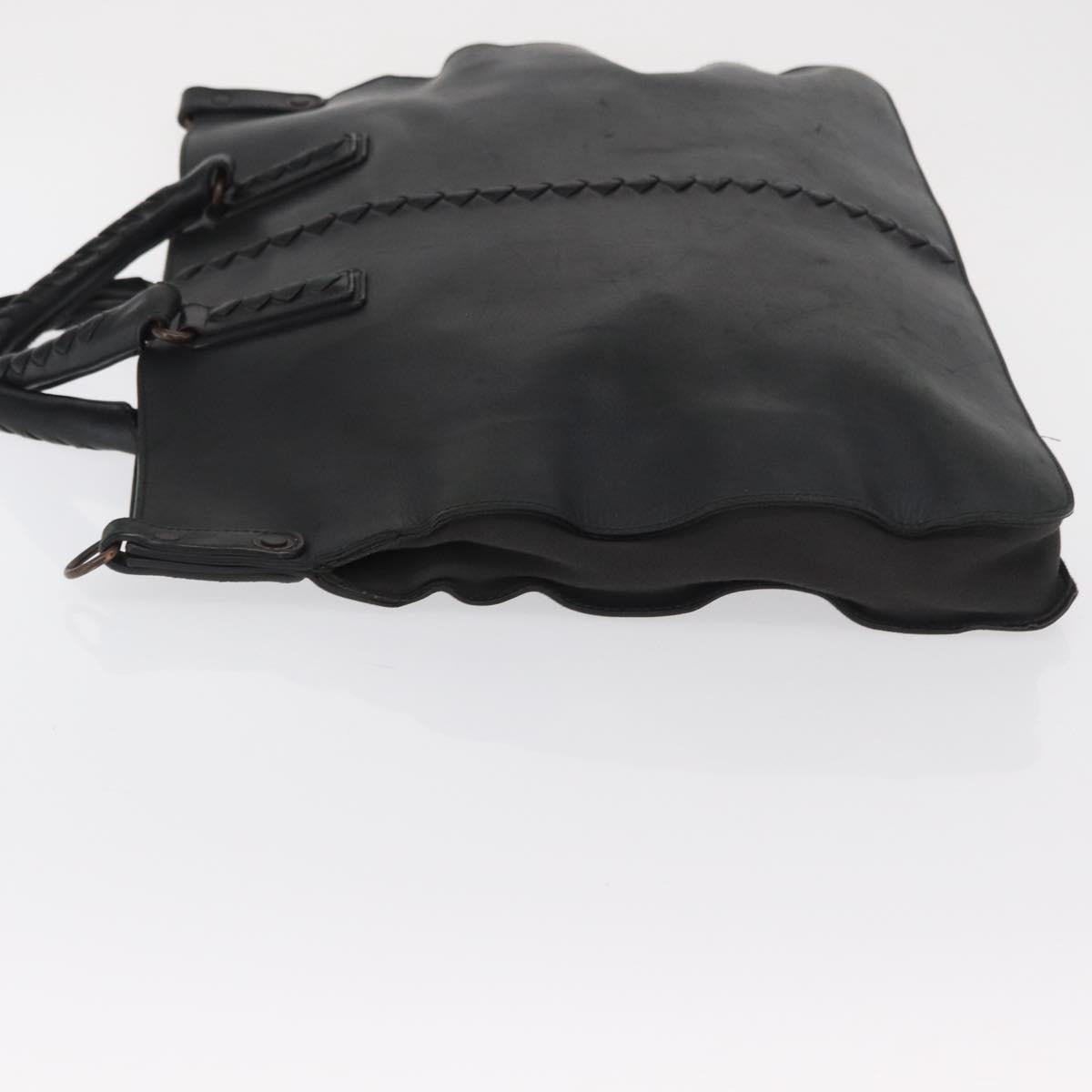 BOTTEGA VENETA INTRECCIATO Hand Bag Leather Black Auth 165550