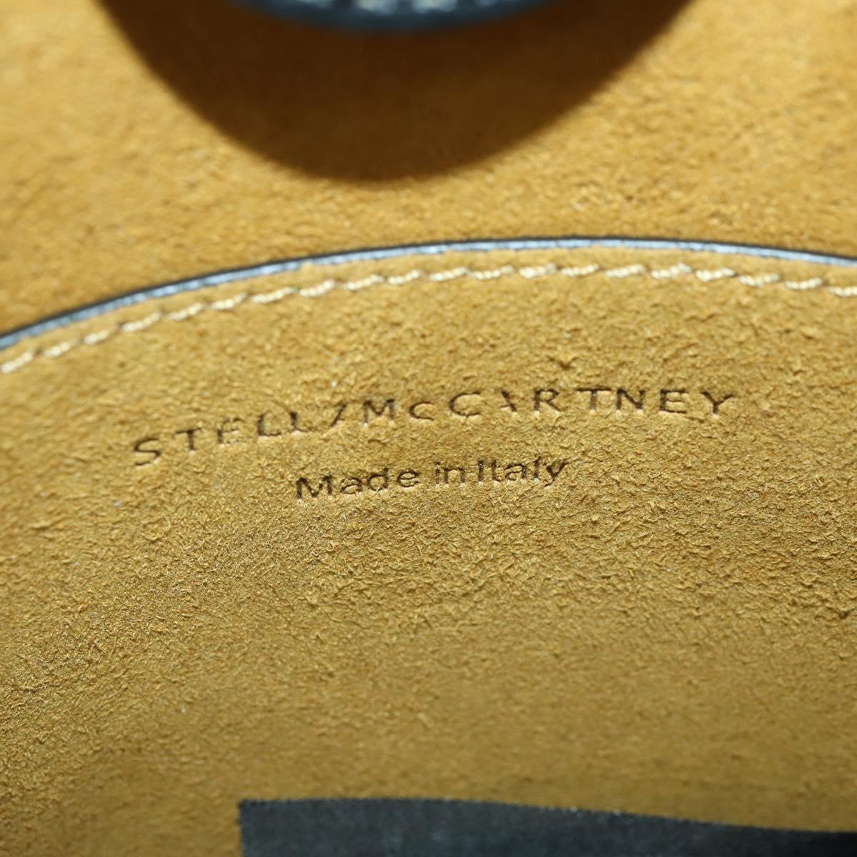 Stella MacCartney Shoulder Bag Straw Leather Beige Gold Auth 165555