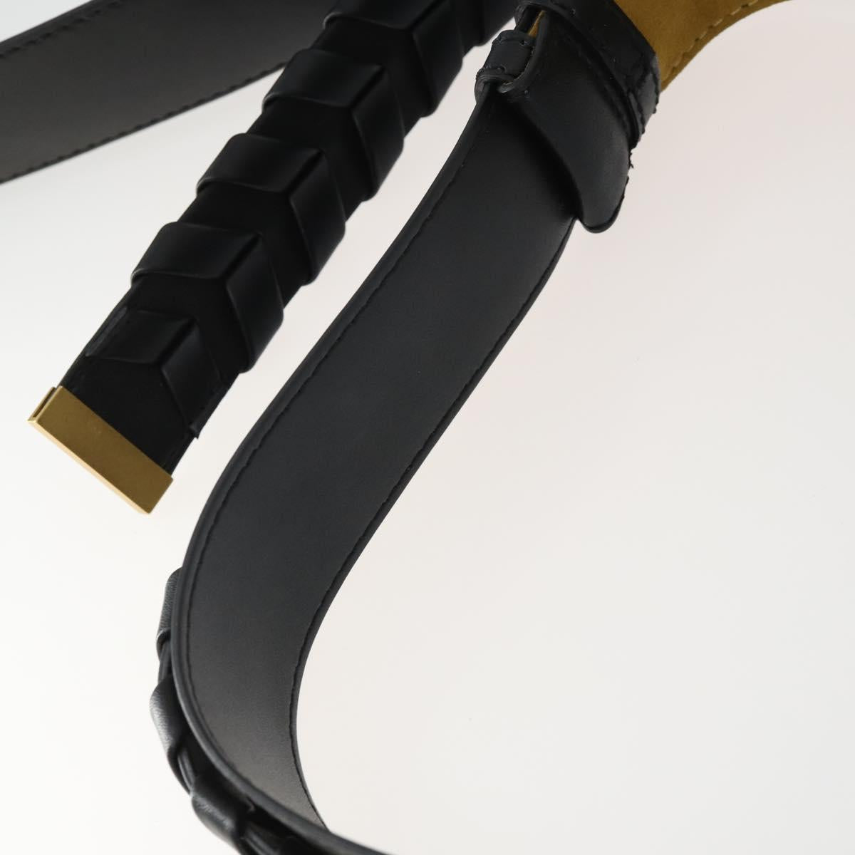 Stella MacCartney Shoulder Bag Straw Leather Beige Gold Auth 165555