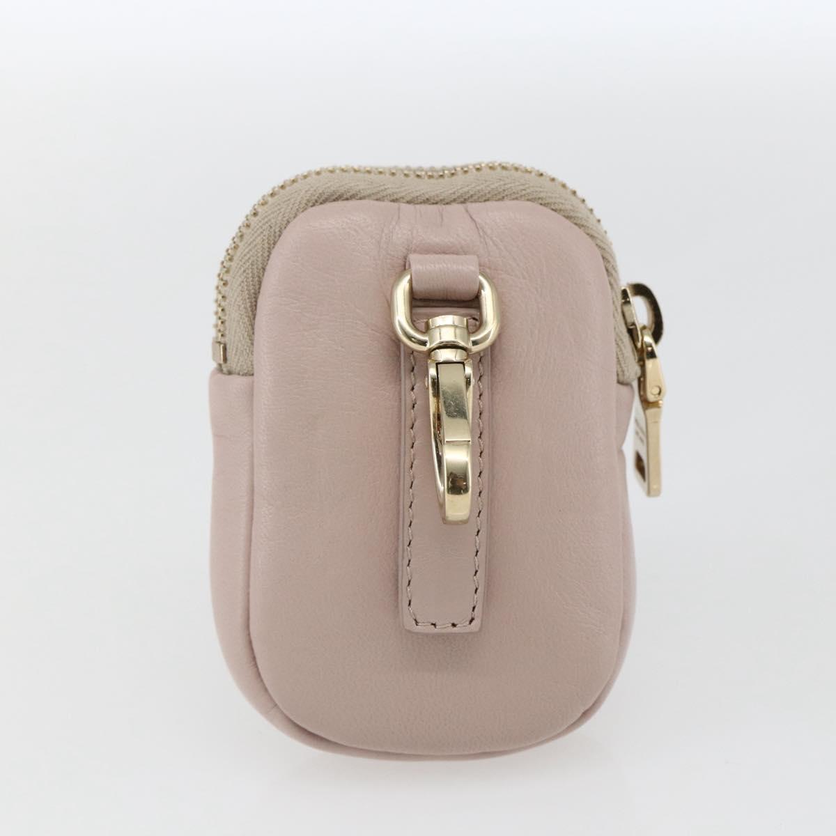 PRADA Hand Bag Leather 2way Pink Gold Auth 165567SAM