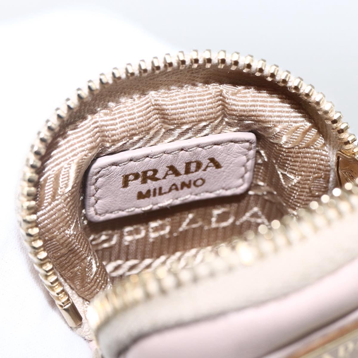 PRADA Hand Bag Leather 2way Pink Gold Auth 165567SAM