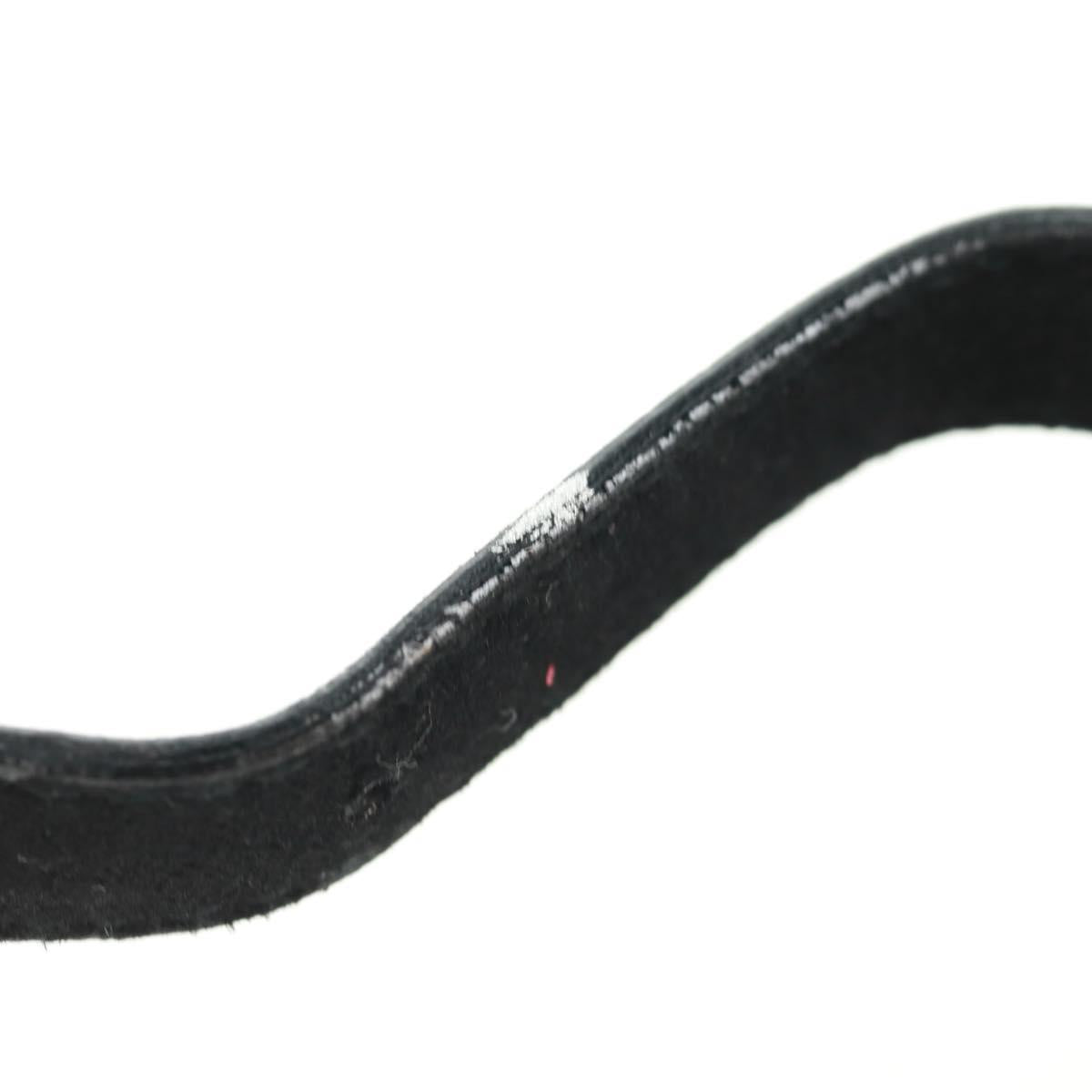 Salvatore Ferragamo Shoulder Bag Suede Black Gold Auth 165613V