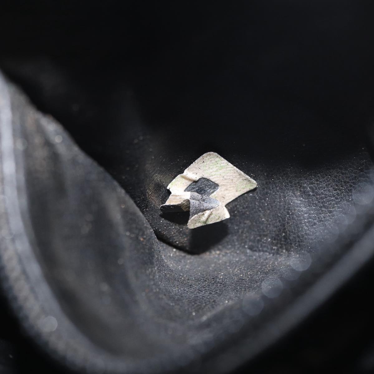 CHANEL Pouch Lamb Skin Black Gold CC Auth 165615