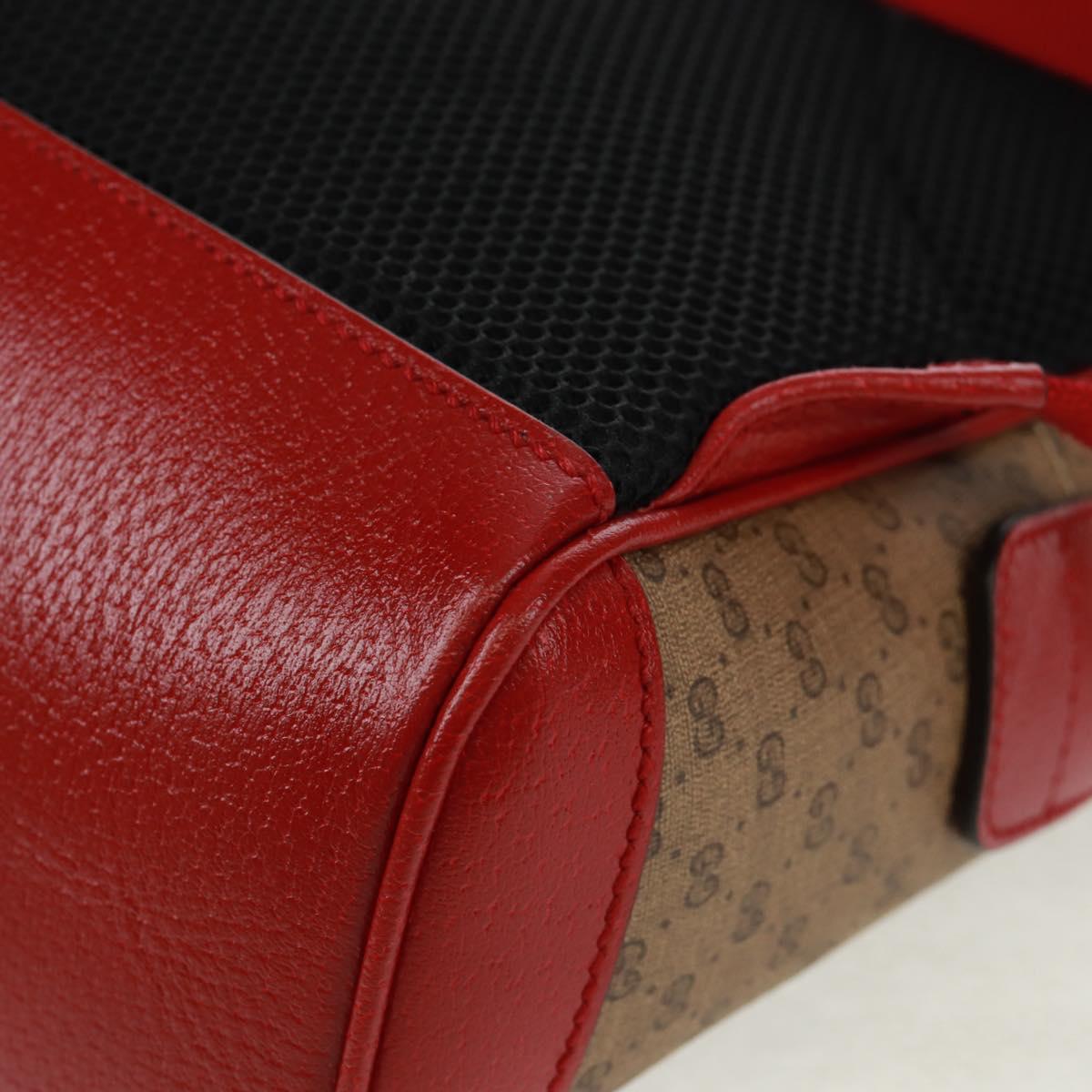 GUCCI Micro GG Supreme Doraemon Backpack PVC Beige Gold 647816 Auth 165616SAM