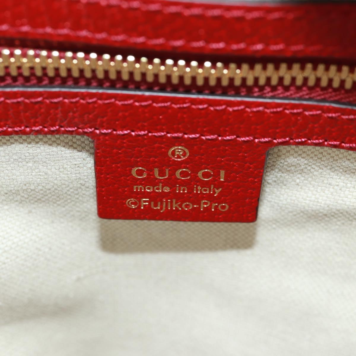 GUCCI Micro GG Supreme Doraemon Backpack PVC Beige Gold 647816 Auth 165616SAM