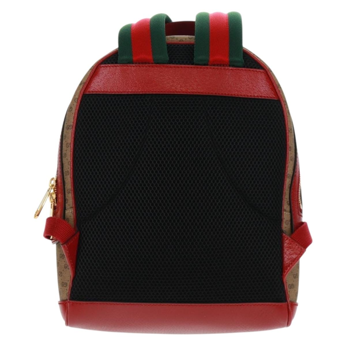 GUCCI Micro GG Supreme Doraemon Backpack PVC Beige Gold 647816 Auth 165616SAM