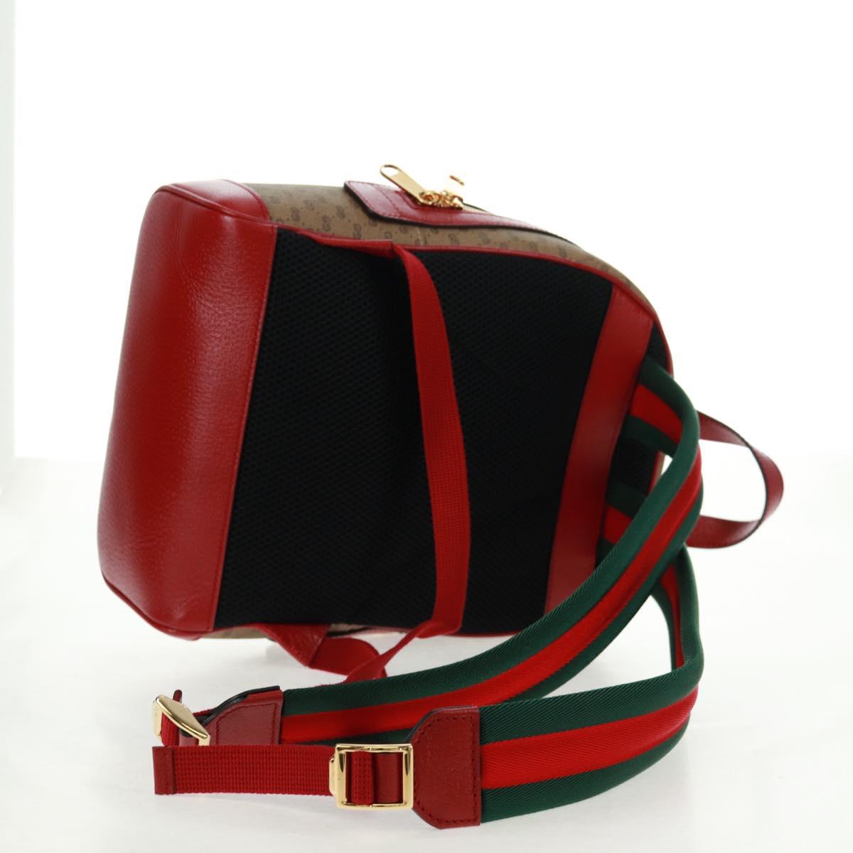 GUCCI Micro GG Supreme Doraemon Backpack PVC Beige Gold 647816 Auth 165616SAM