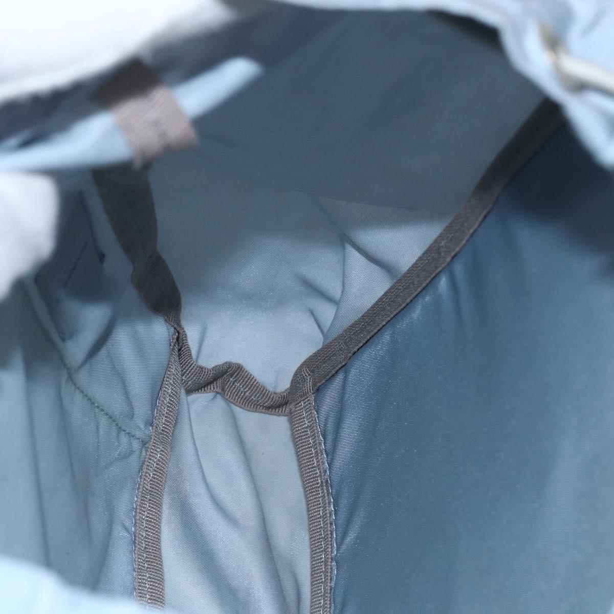 PRADA Backpack Nylon Light Blue Silver Auth 165621