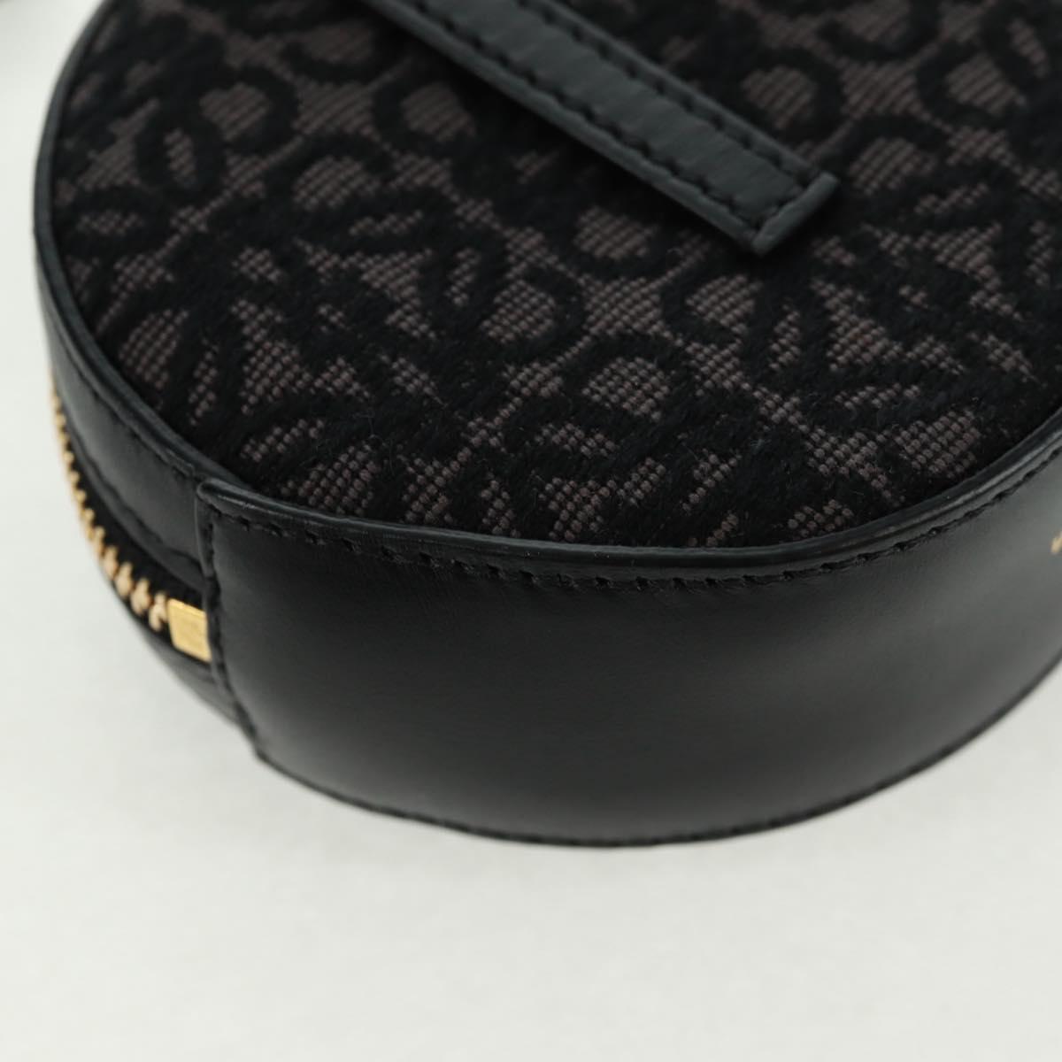 LOEWE Spirited Away Cookie Pouch Pouch Leather Black Gold Auth 165625SM