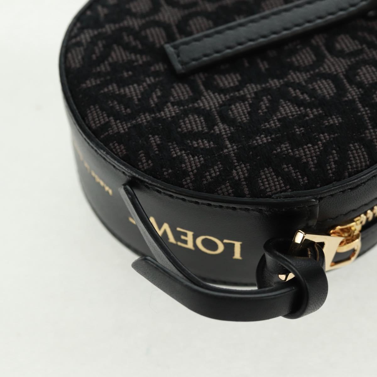 LOEWE Spirited Away Cookie Pouch Pouch Leather Black Gold Auth 165625SM