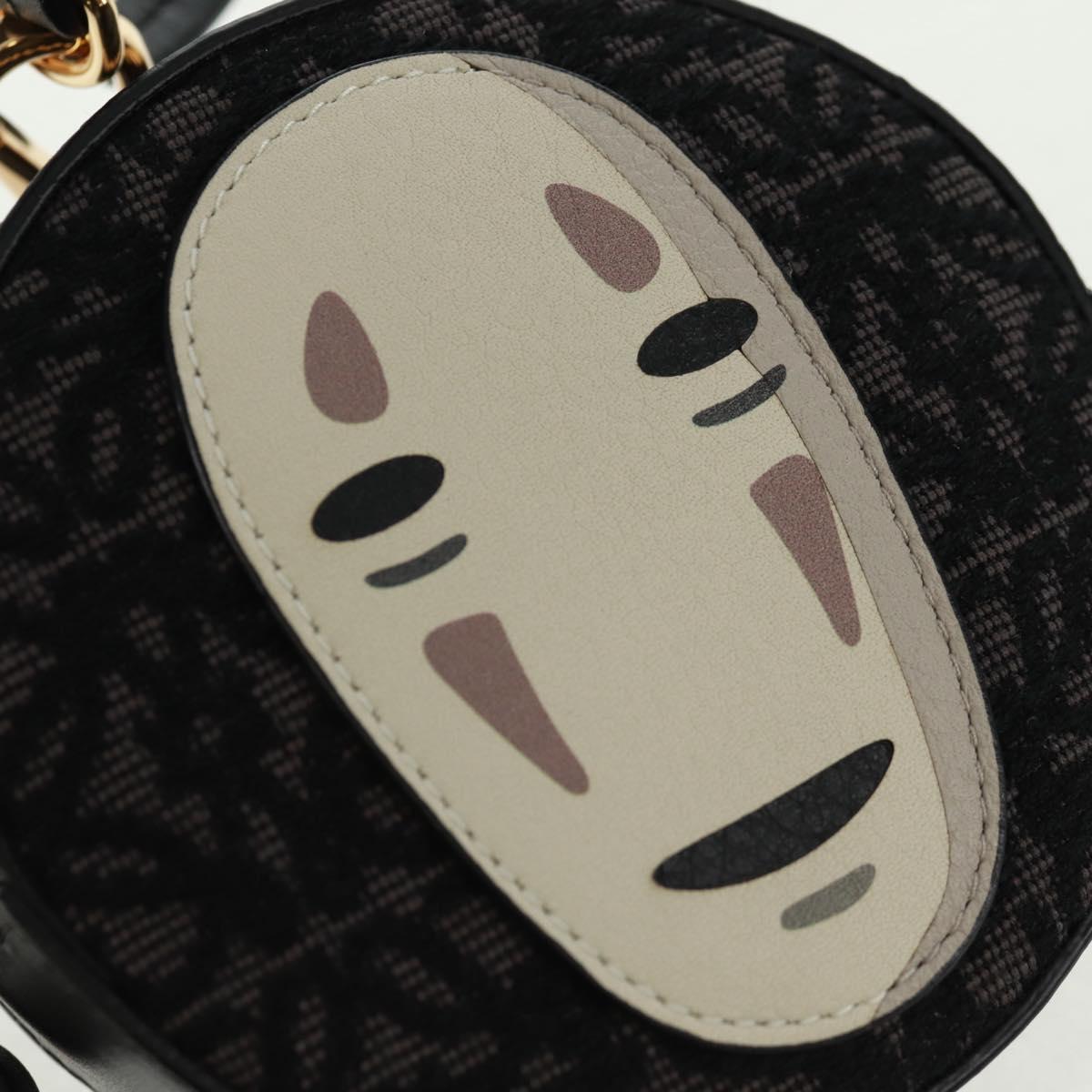 LOEWE Spirited Away Cookie Pouch Pouch Leather Black Gold Auth 165625SM