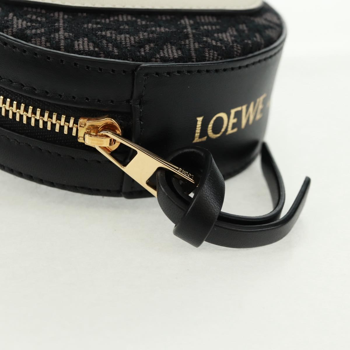 LOEWE Spirited Away Cookie Pouch Pouch Leather Black Gold Auth 165625SM