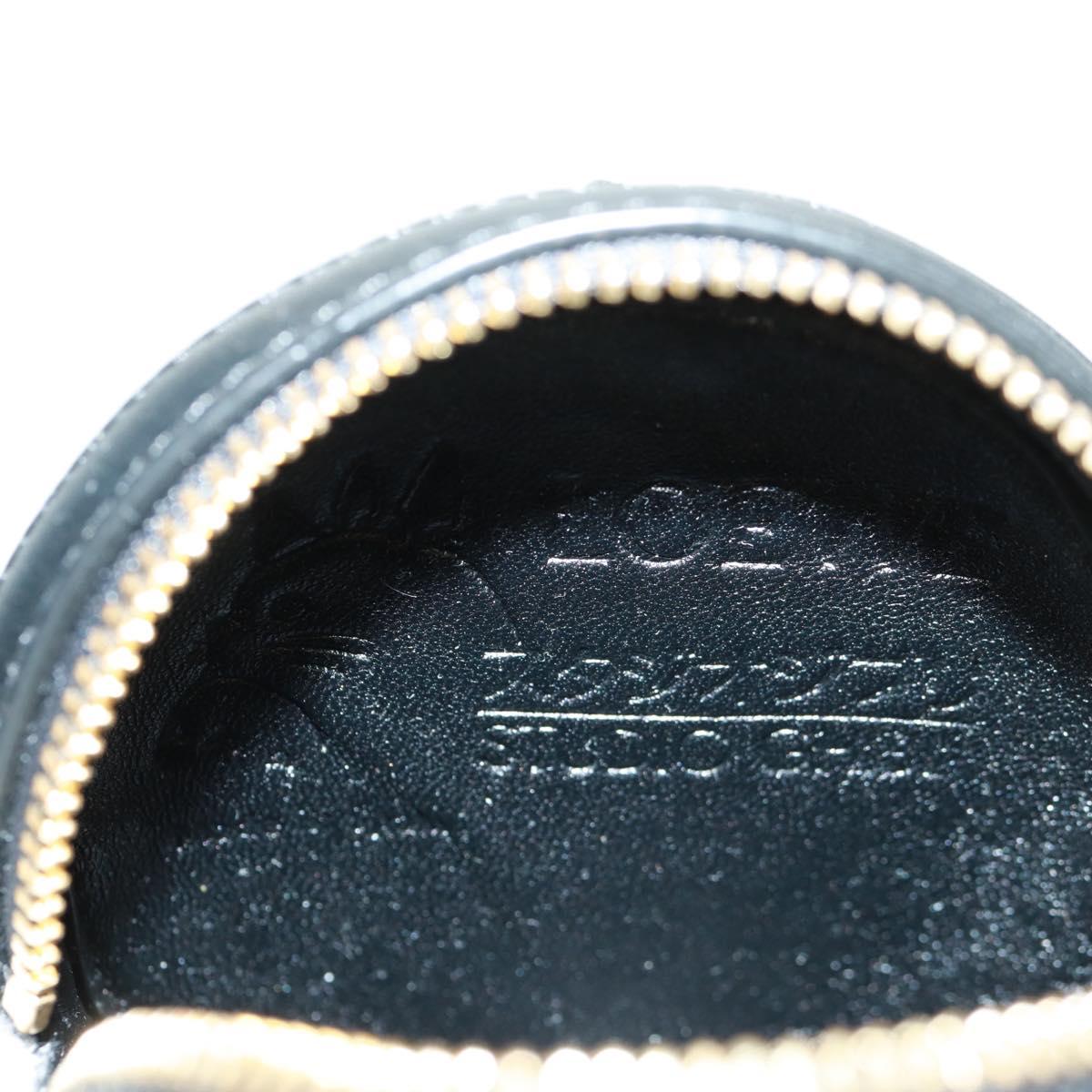 LOEWE Spirited Away Cookie Pouch Pouch Leather Black Gold Auth 165625SM