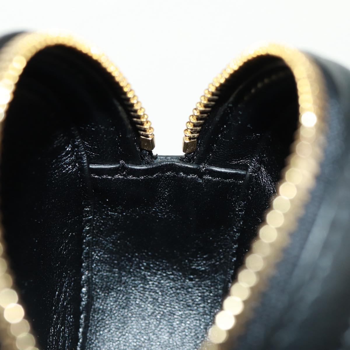 LOEWE Spirited Away Cookie Pouch Pouch Leather Black Gold Auth 165625SM