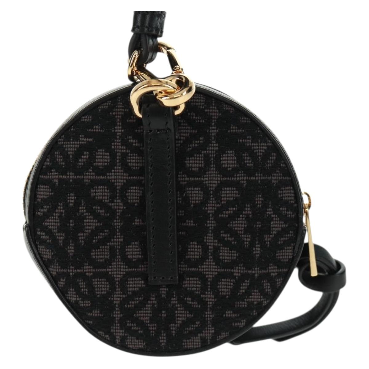 LOEWE Spirited Away Cookie Pouch Pouch Leather Black Gold Auth 165625SM