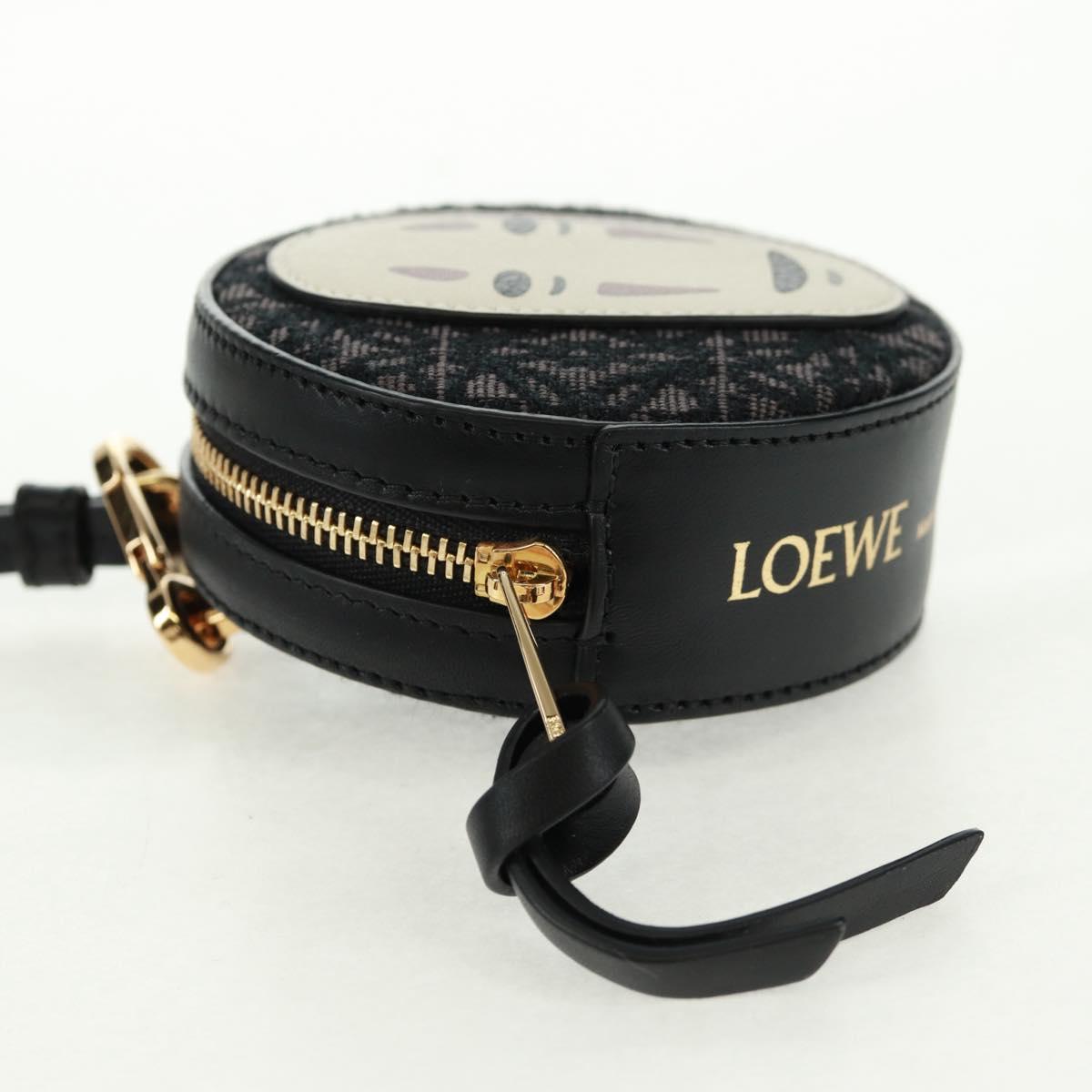 LOEWE Spirited Away Cookie Pouch Pouch Leather Black Gold Auth 165625SM
