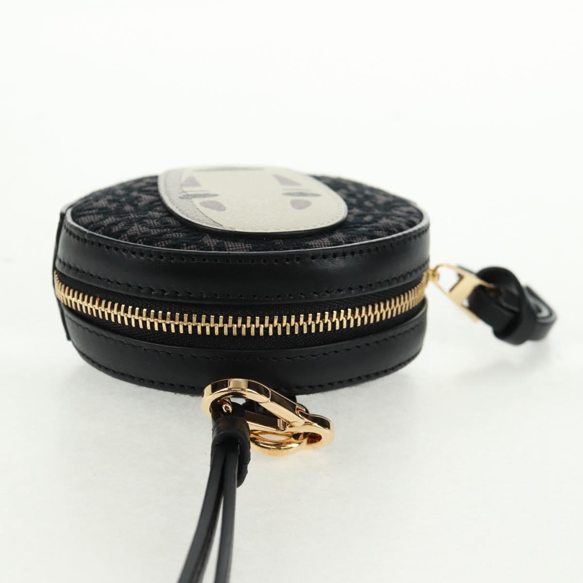 LOEWE Spirited Away Cookie Pouch Pouch Leather Black Gold Auth 165625SM