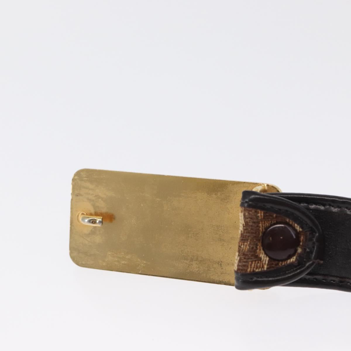 Christian Dior Trotter Canvas Belt 32.3"" Brown Auth 165630