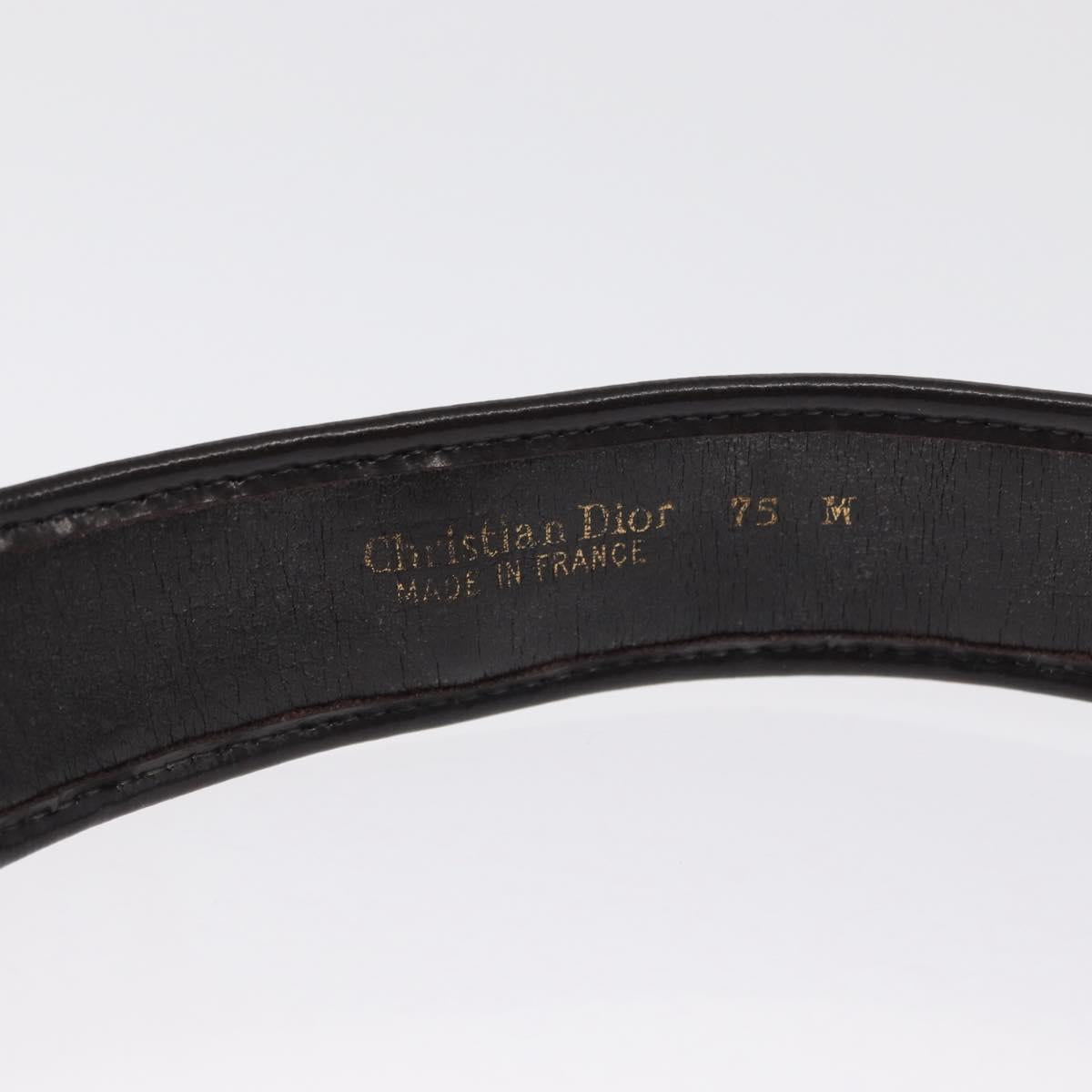 Christian Dior Trotter Canvas Belt 32.3"" Brown Auth 165630