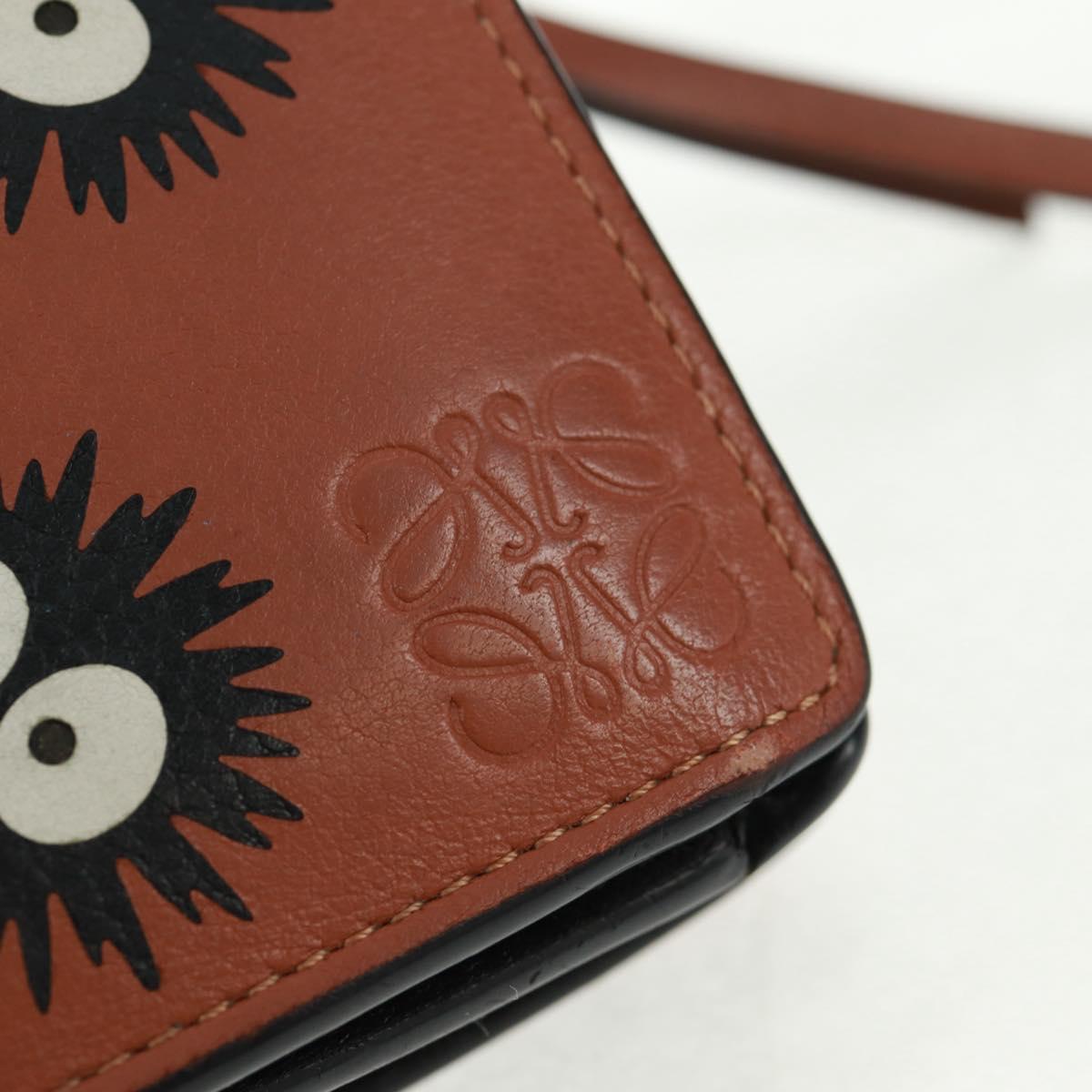 LOEWE Wallet Leather Black Brown Auth 165632SAM