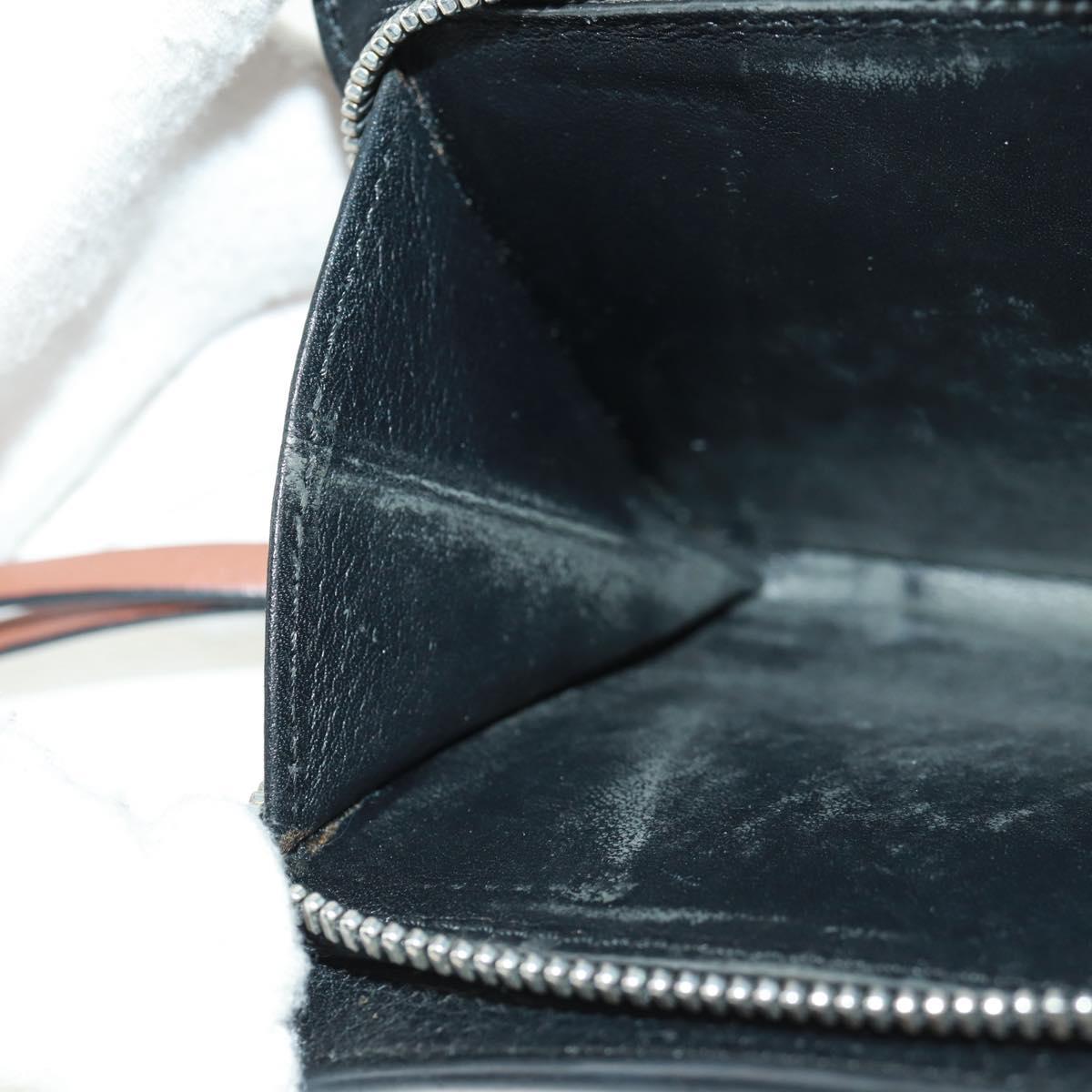 LOEWE Wallet Leather Black Brown Auth 165632SAM