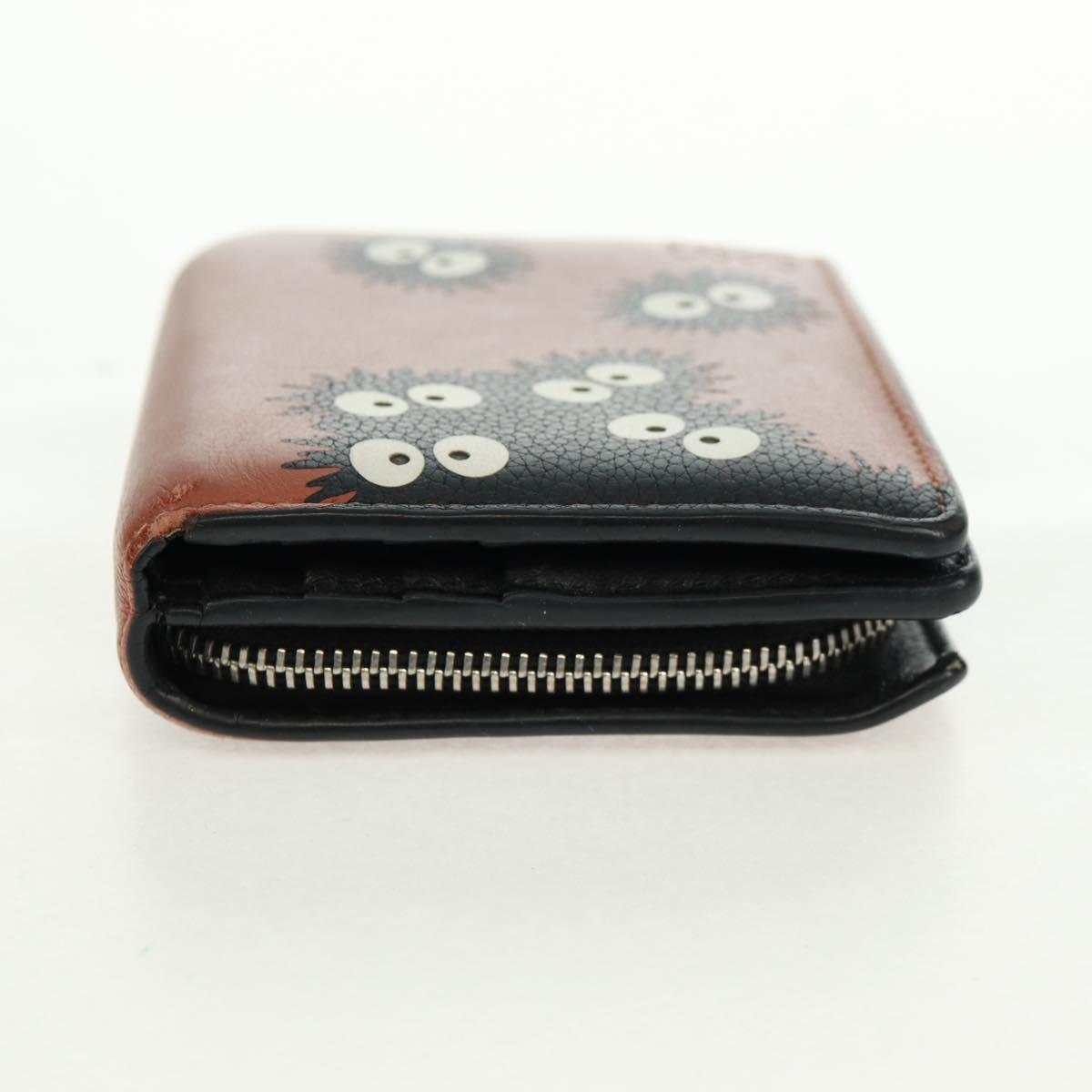 LOEWE Wallet Leather Black Brown Auth 165632SAM
