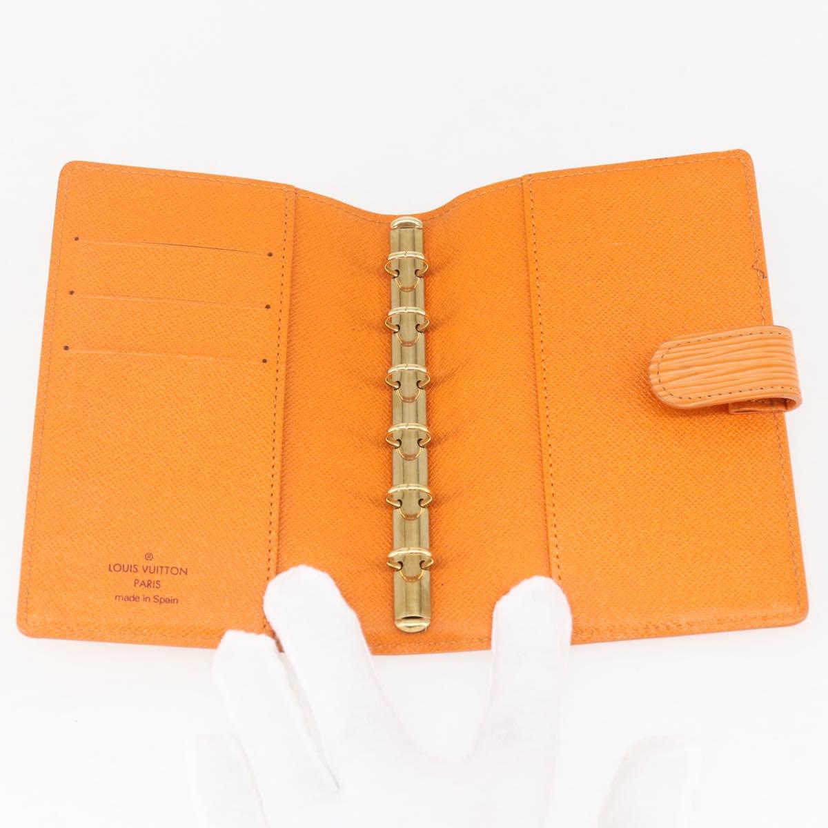 LOUIS VUITTON Epi Agenda PM Day Planner Cover Orange Mandarin R2005H Auth 165636