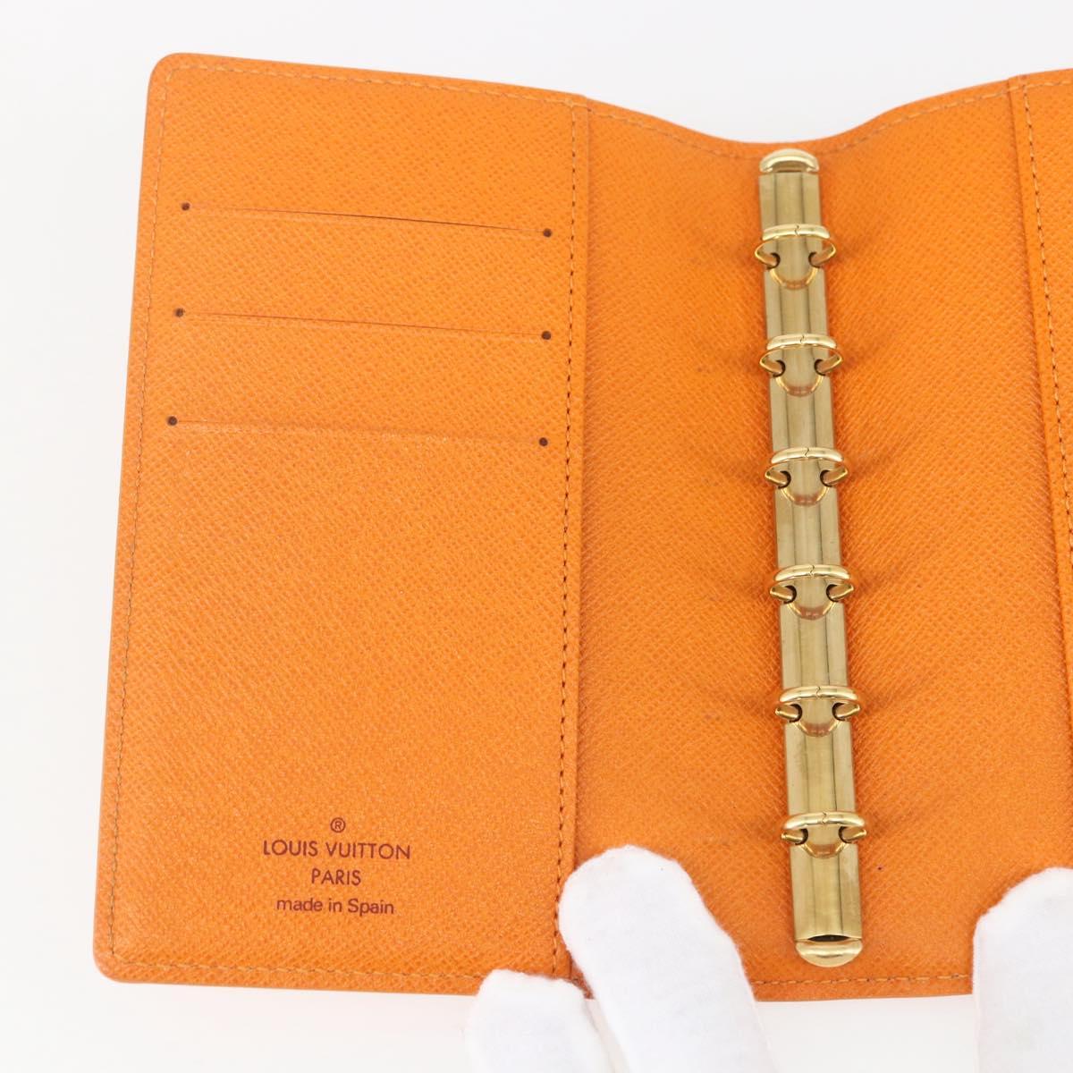 LOUIS VUITTON Epi Agenda PM Day Planner Cover Orange Mandarin R2005H Auth 165636