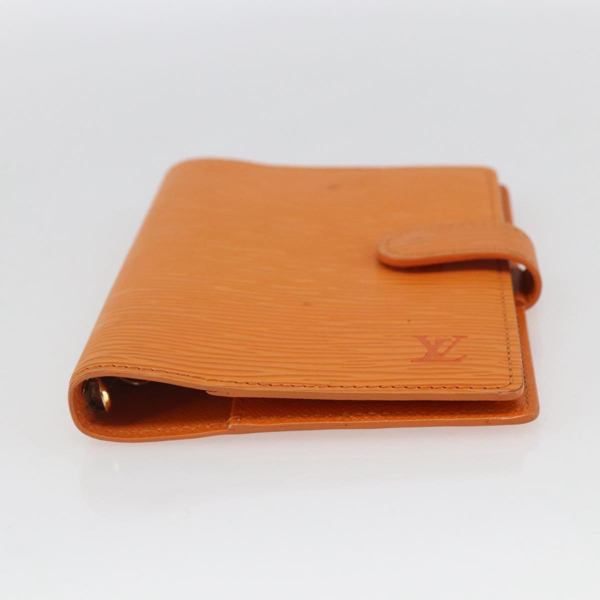LOUIS VUITTON Epi Agenda PM Day Planner Cover Orange Mandarin R2005H Auth 165636