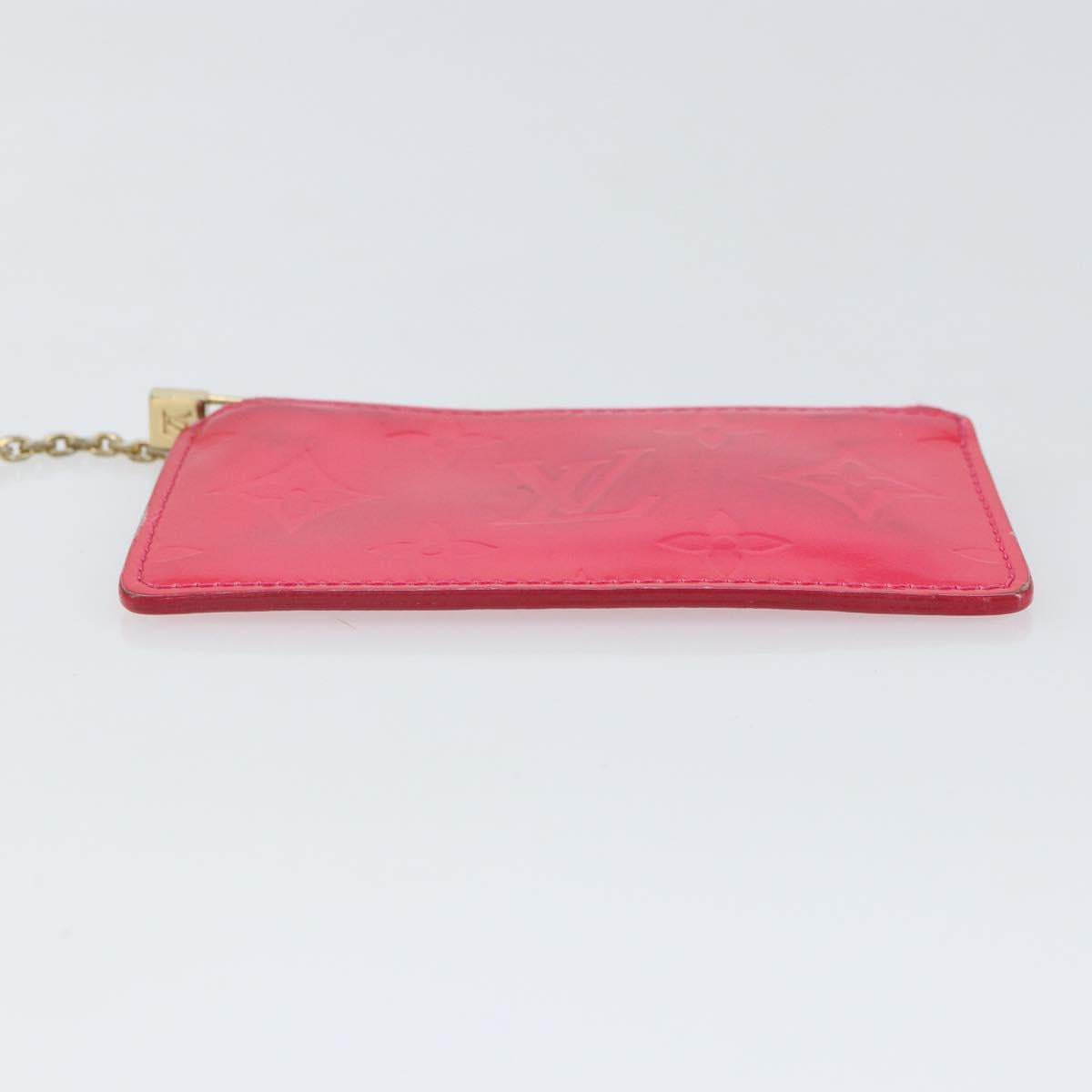 LOUIS VUITTON Vernis Pochette Cles Coin Purse Fuchsia Pink M91250 LV Auth 165637