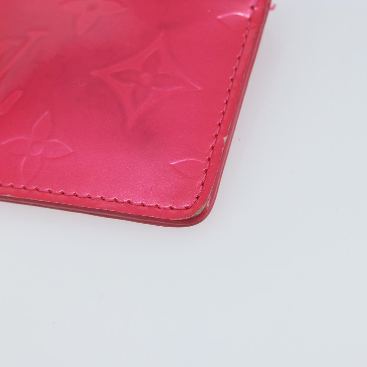 LOUIS VUITTON Vernis Pochette Cles Coin Purse Fuchsia Pink M91250 LV Auth 165637