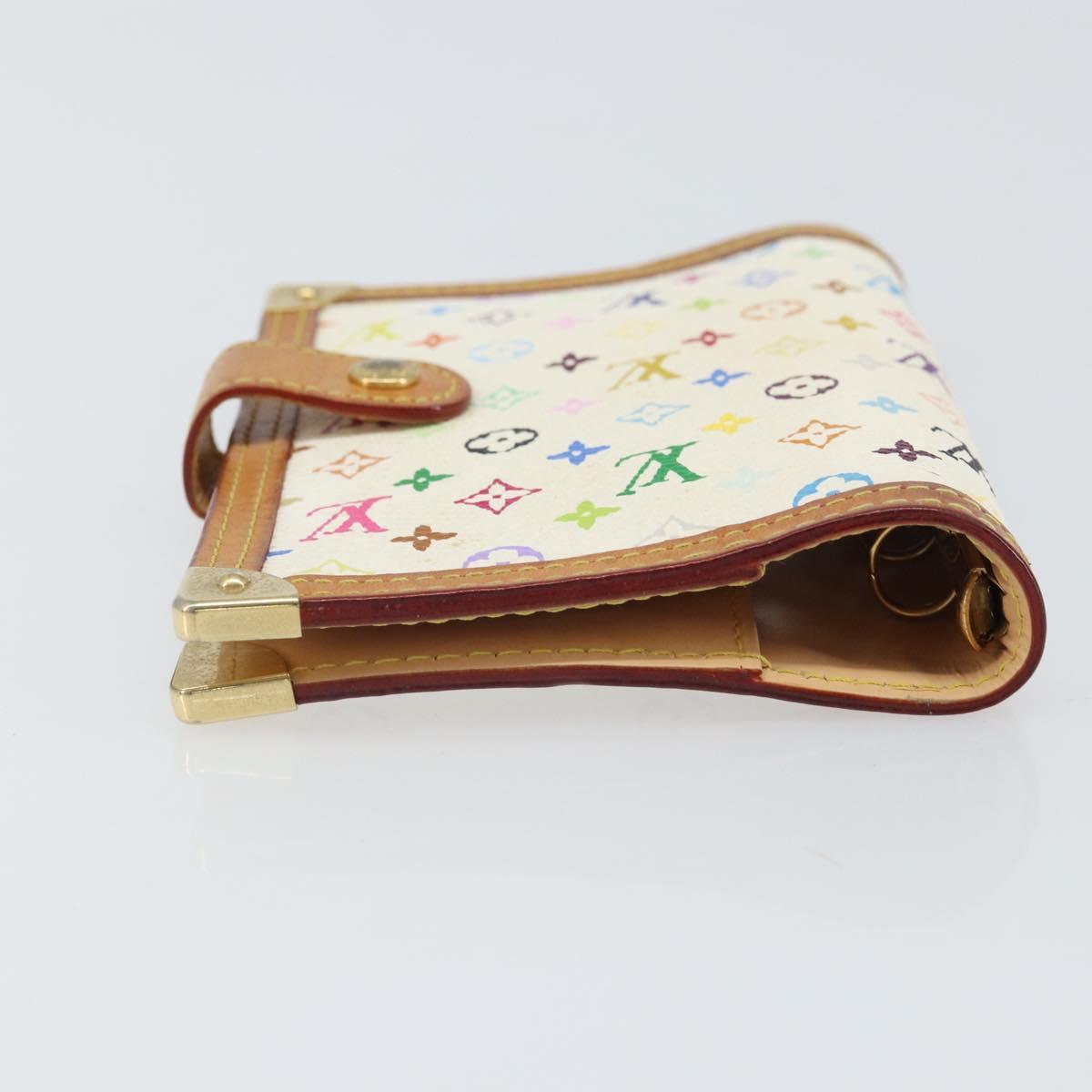 LOUIS VUITTON Multicolor Agenda PM Day Planner Cover White R21074 LV Auth 165640
