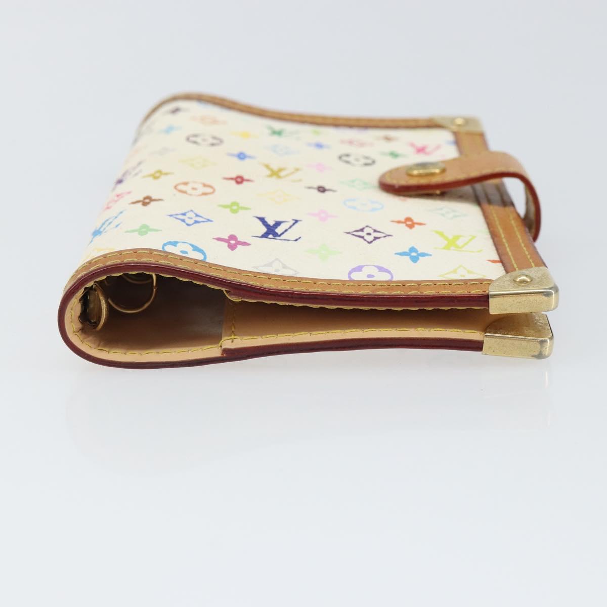 LOUIS VUITTON Multicolor Agenda PM Day Planner Cover White R21074 LV Auth 165640