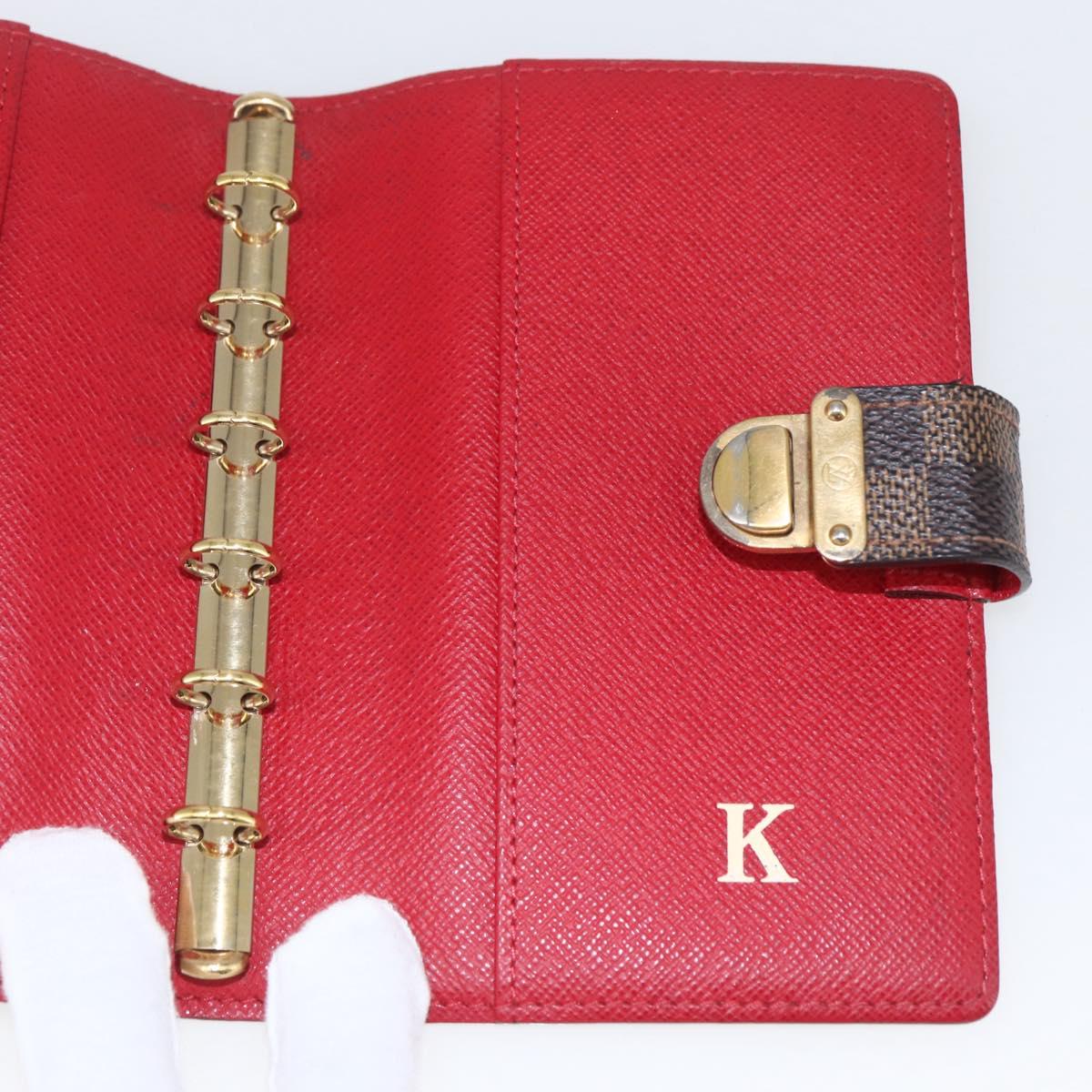 LOUIS VUITTON Damier Ebene Agenda PM Koala Day Planner Cover R21011 Auth 165642