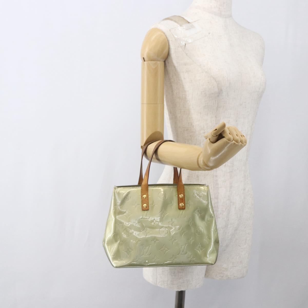 LOUIS VUITTON Monogram Vernis Reade PM Hand Bag Gris M91145 LV Auth 165648