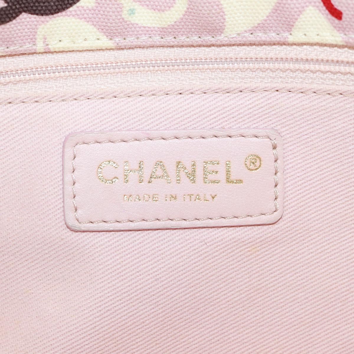 CHANEL Matelasse 25 Single Flap Chain Bag Canvas Beige Gold CC Auth 165652SAV