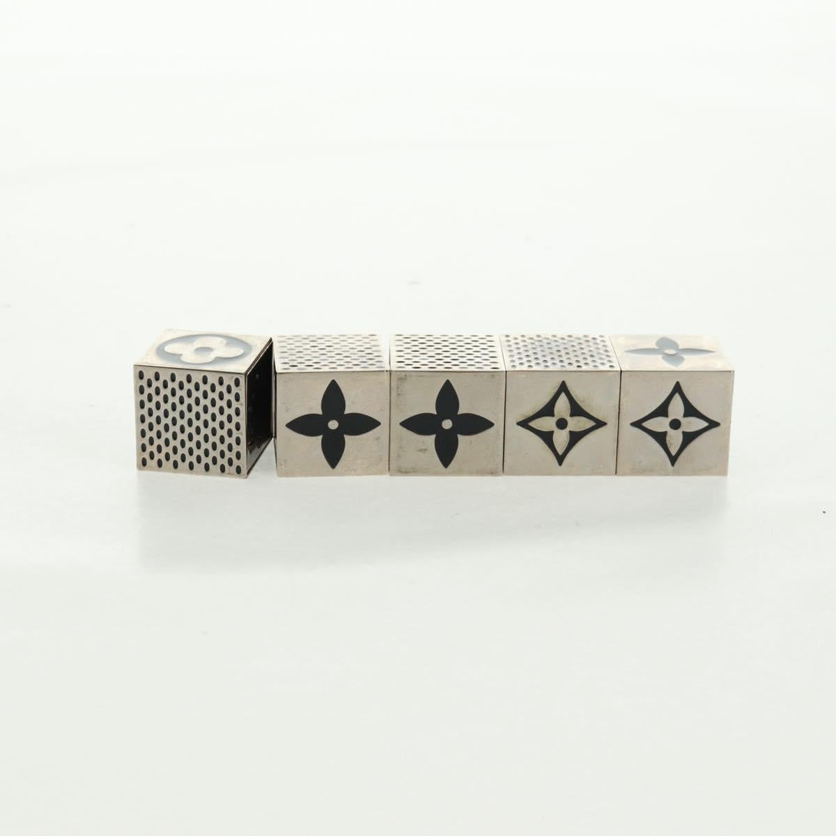 LOUIS VUITTON LV Cube Game Playing Cards metal Silver M99454 LV Auth 165655A