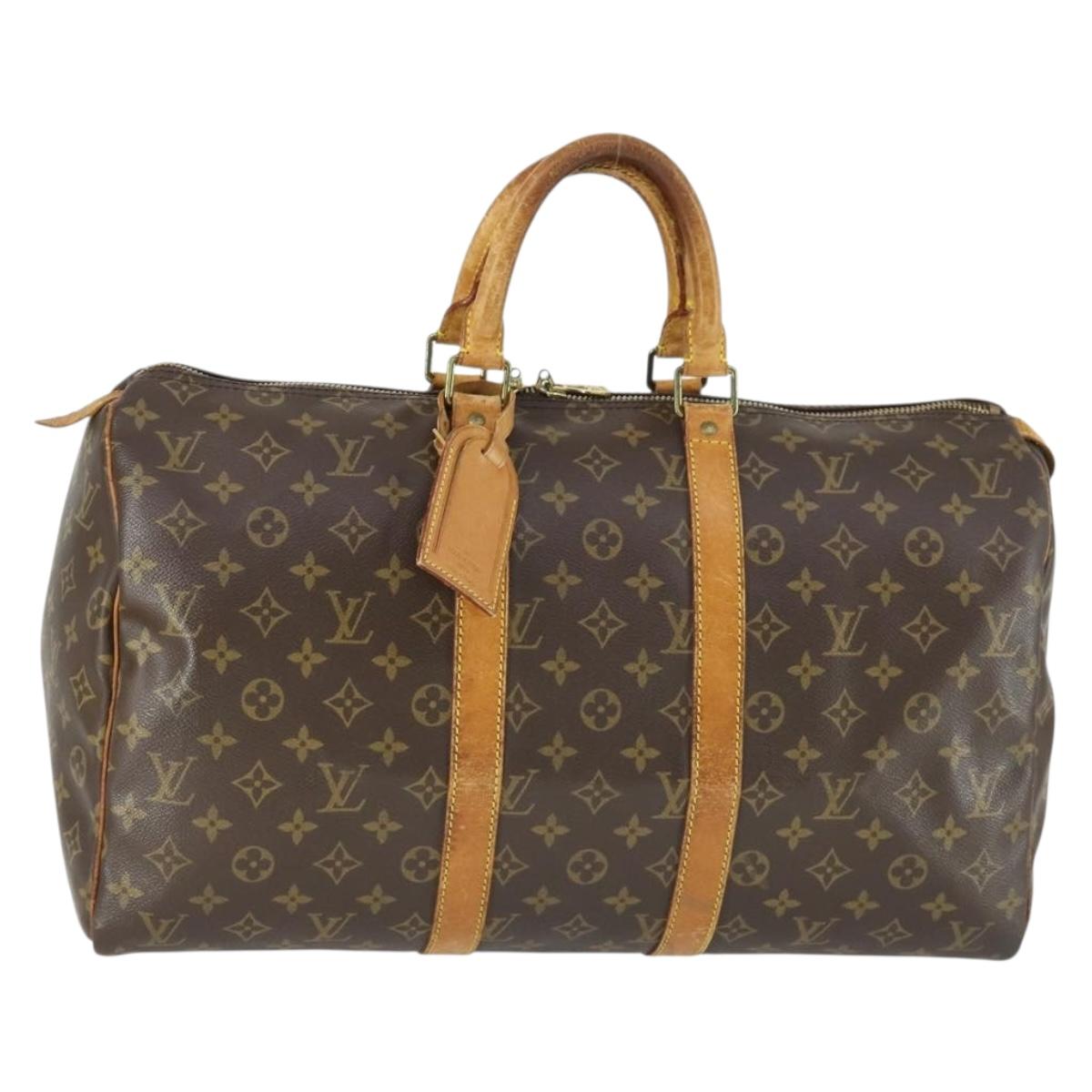 LOUIS VUITTON Monogram Keepall 45 Boston Bag M41428 LV Auth 165657