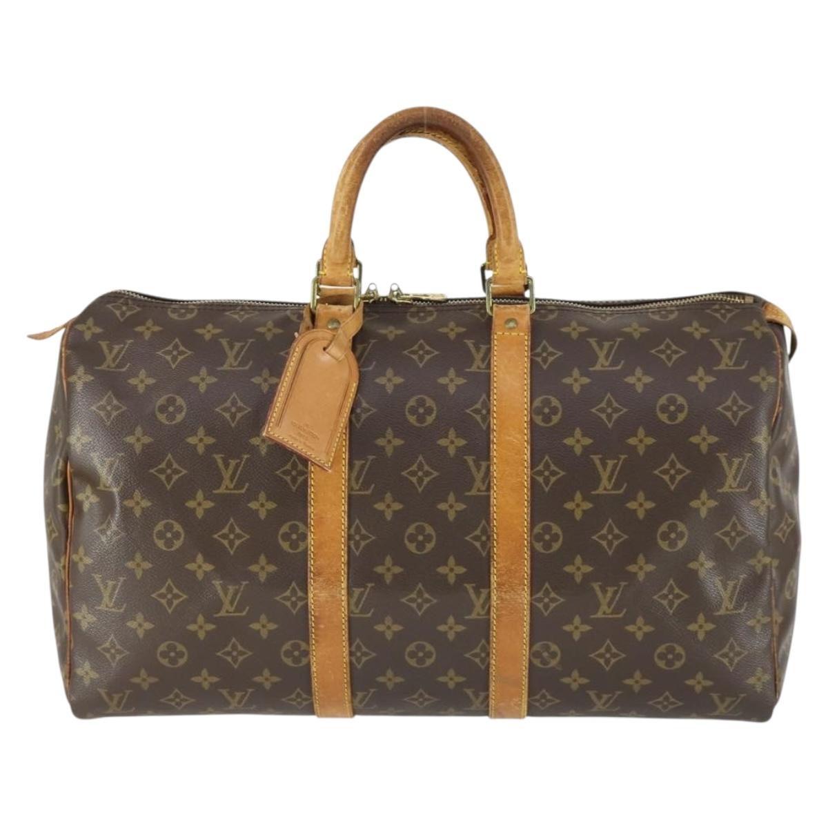 LOUIS VUITTON Monogram Keepall 45 Boston Bag M41428 LV Auth 165657