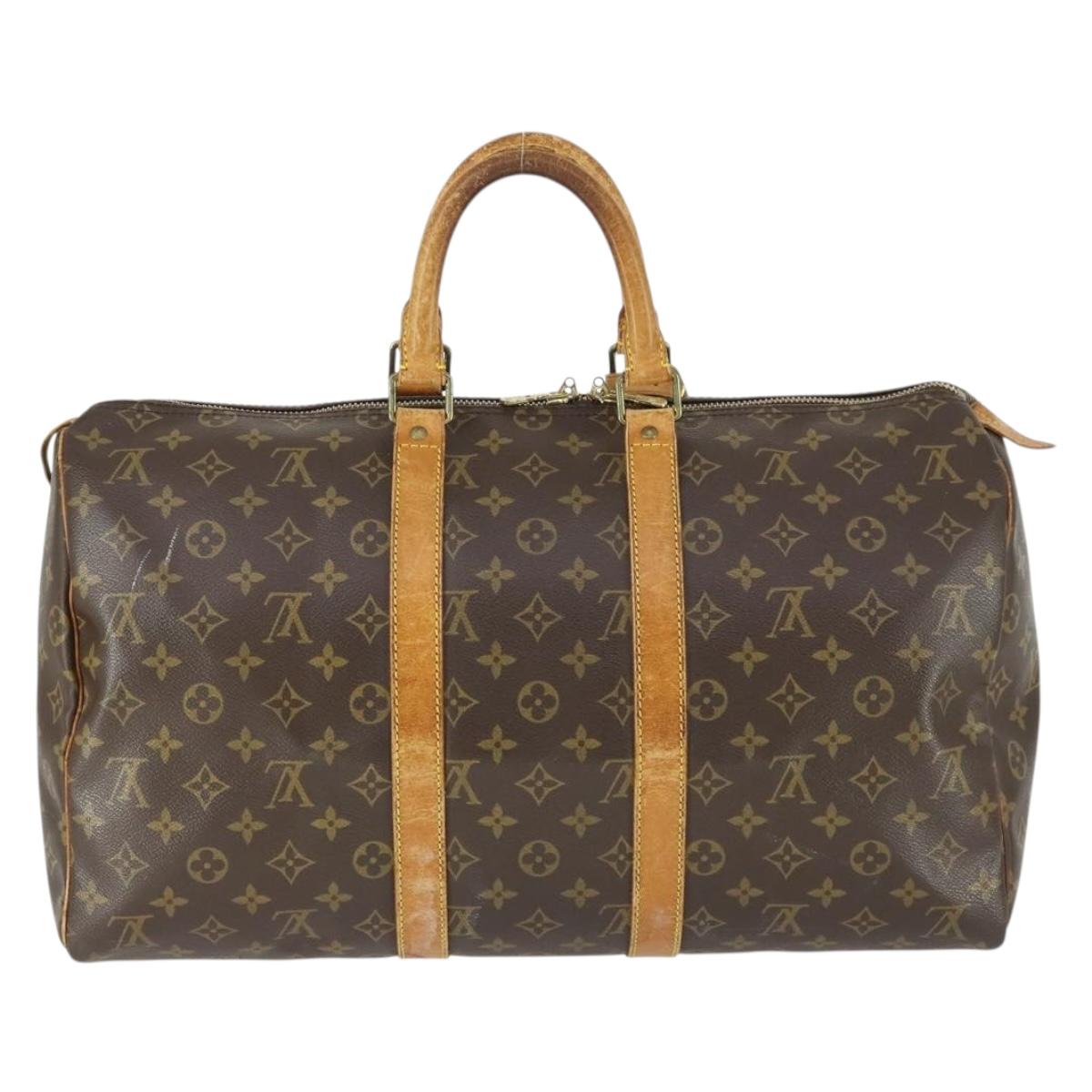 LOUIS VUITTON Monogram Keepall 45 Boston Bag M41428 LV Auth 165657