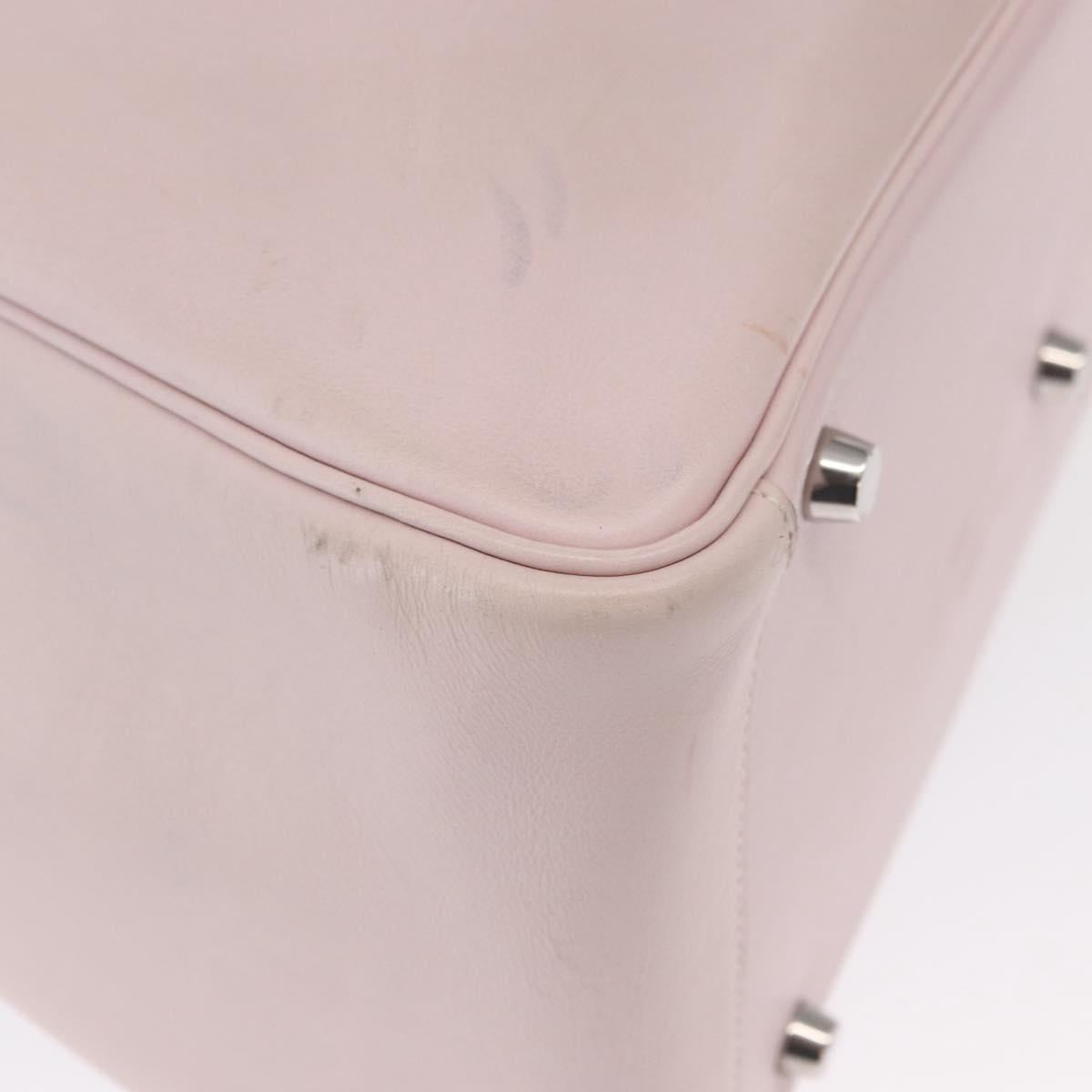 HERMES Lindy 30 Hand Bag Sikkim Pink Silver Auth 165664